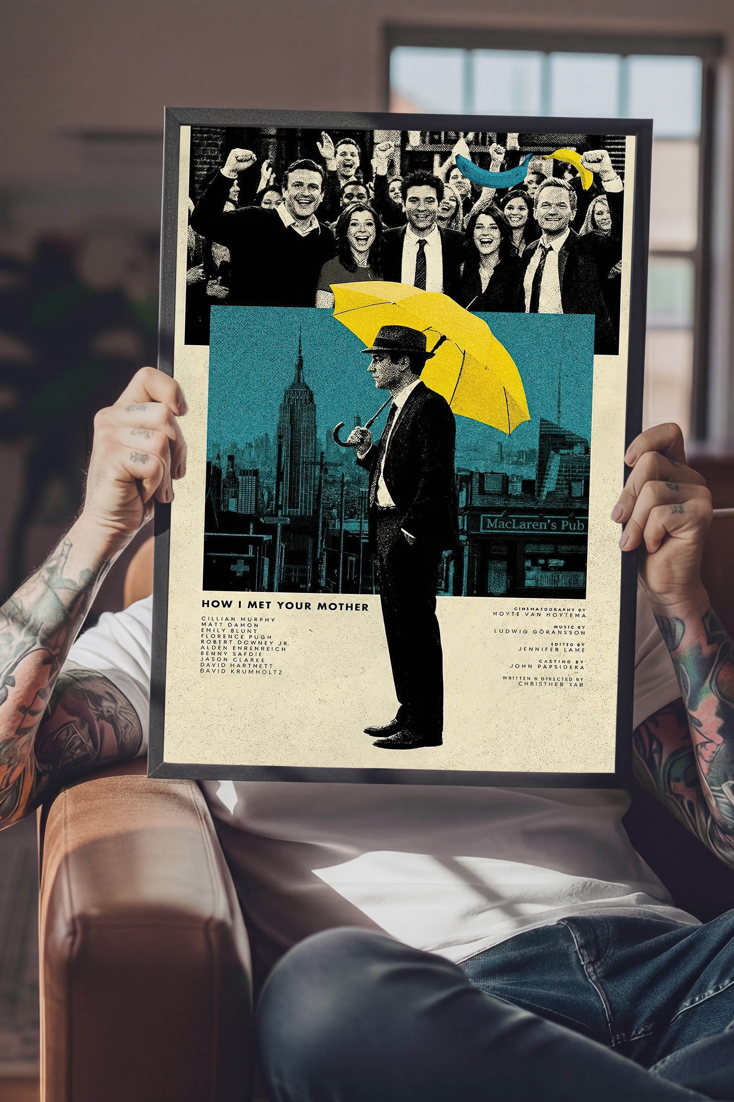 How I Met Your Mother Siyah Çerçeveli Poster, Sinema ve Dizi Tablo, Film Dizi Afişleri NO:112772