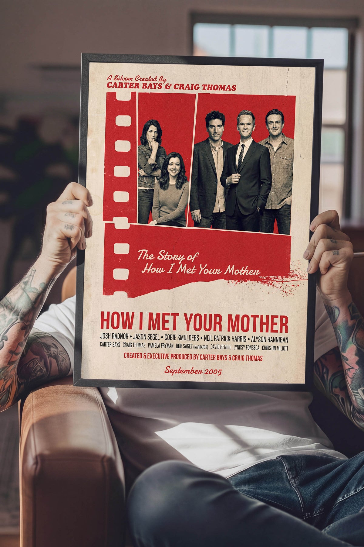 Farklı Tonlarda HOW I MET YOUR MOTHER Poster – Siyah Çerçeveli Tablo