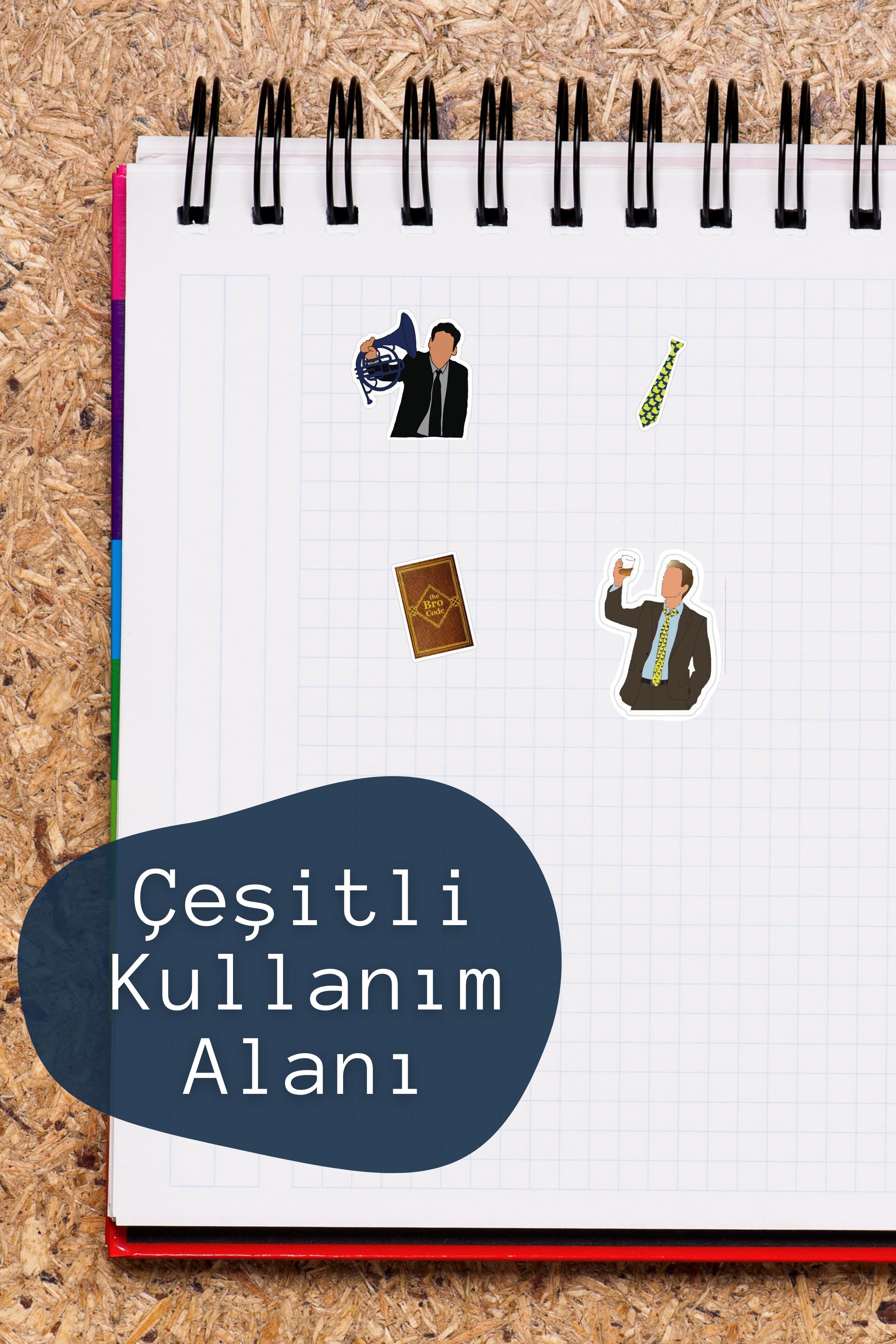 How I Met Your Mother Temalı Sticker ve Etiket Seti - Orta Boy - Su Geçirmez, Kalın Yapışkanlı