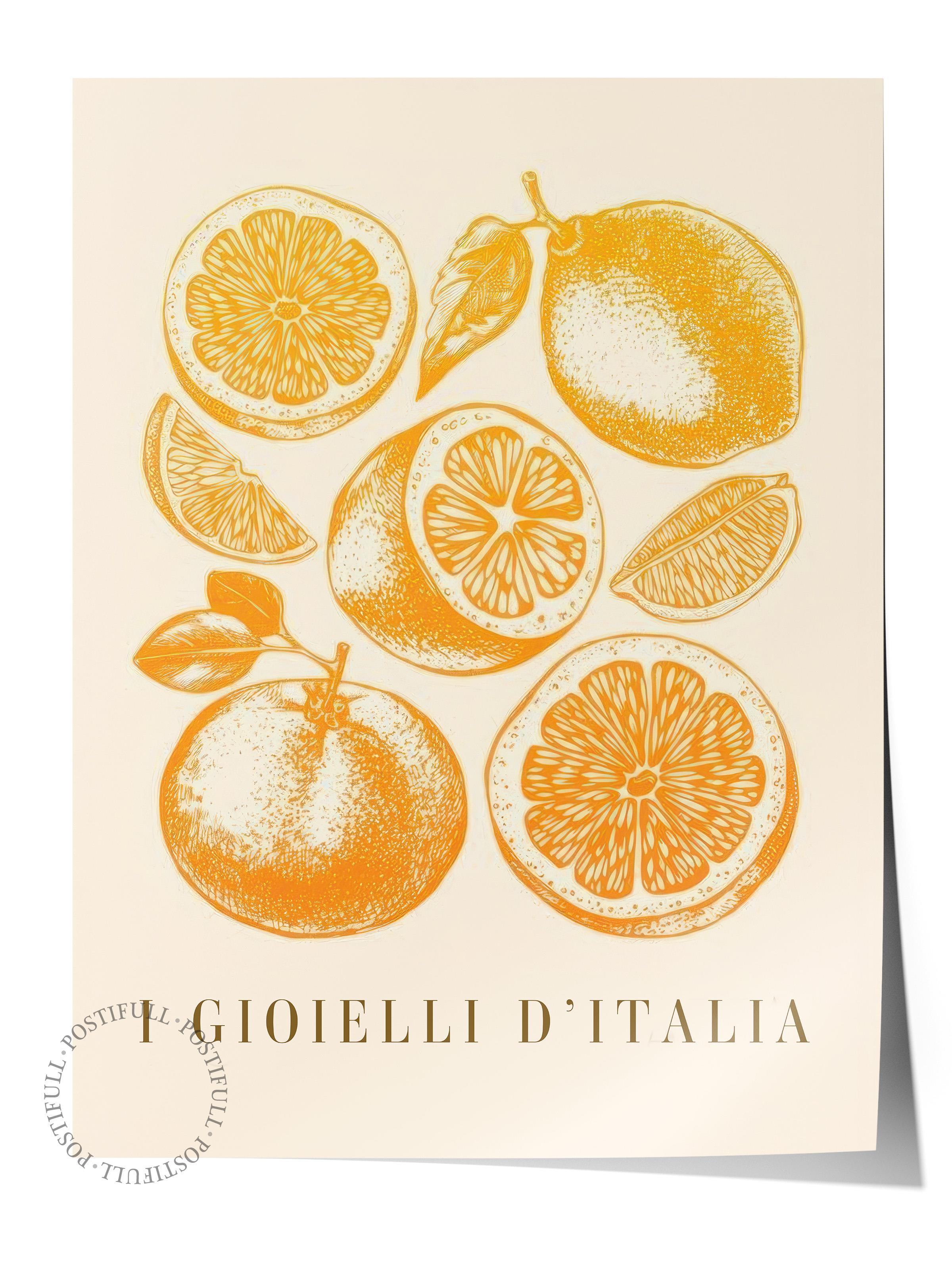 I Gioielli D'Italia Poster, Çerçevesiz Duvar Posteri, Dikey Duvar Tablosu Comfort Serisi NO:108566