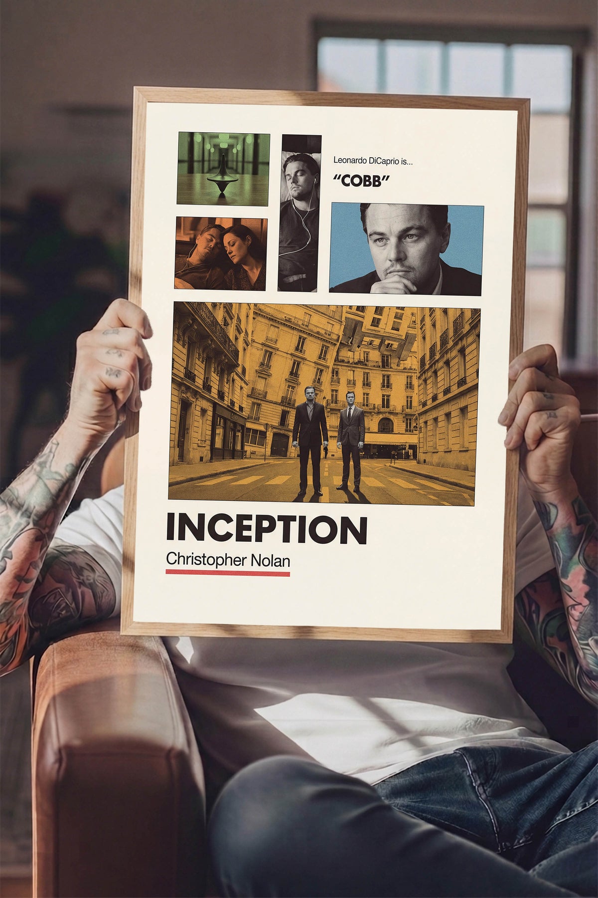 Inception Ahşap Çerçeveli Poster, Sinema ve Dizi Tablo, Film Dizi Afişleri NO:112934