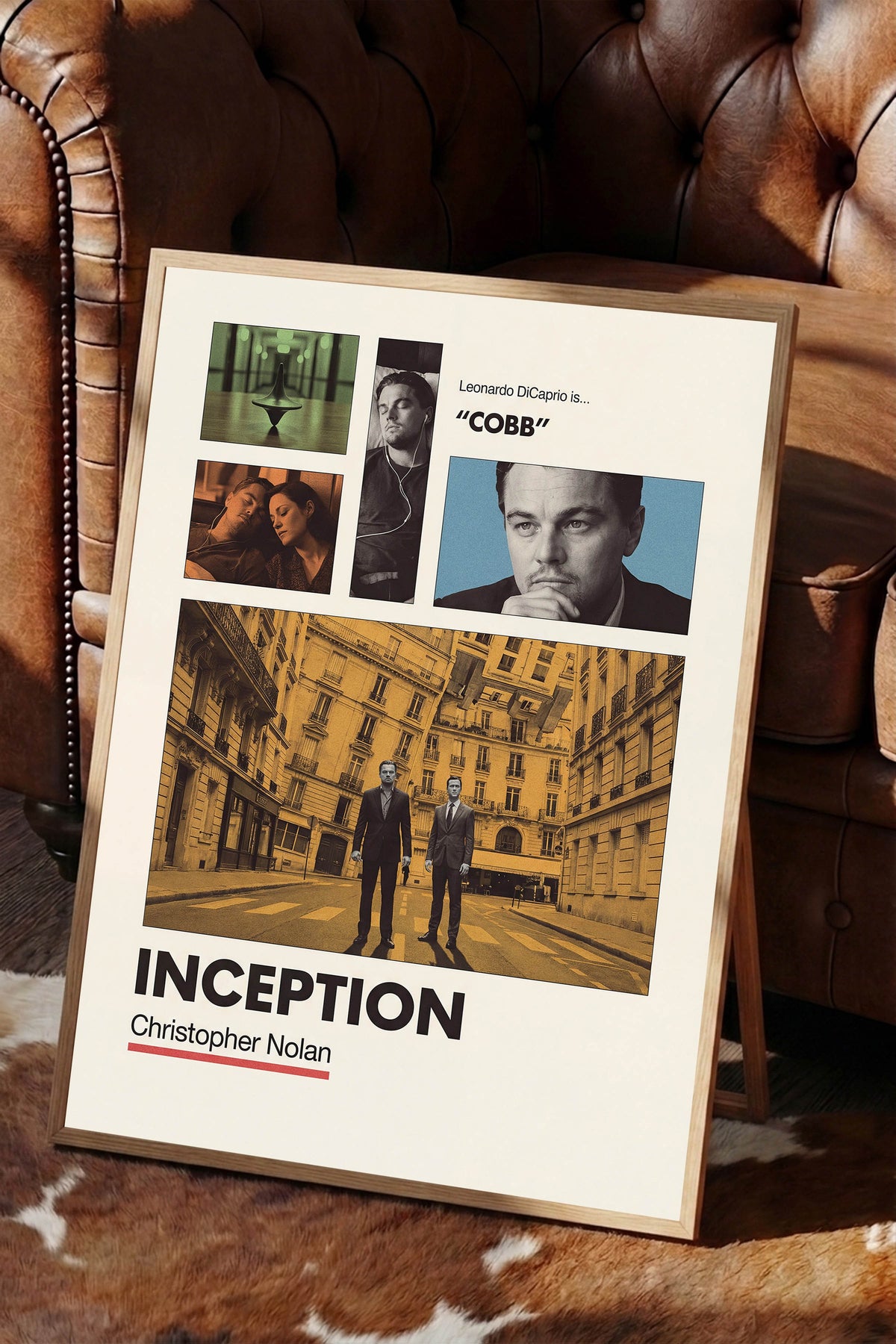 Inception Ahşap Çerçeveli Poster, Sinema ve Dizi Tablo, Film Dizi Afişleri NO:112934