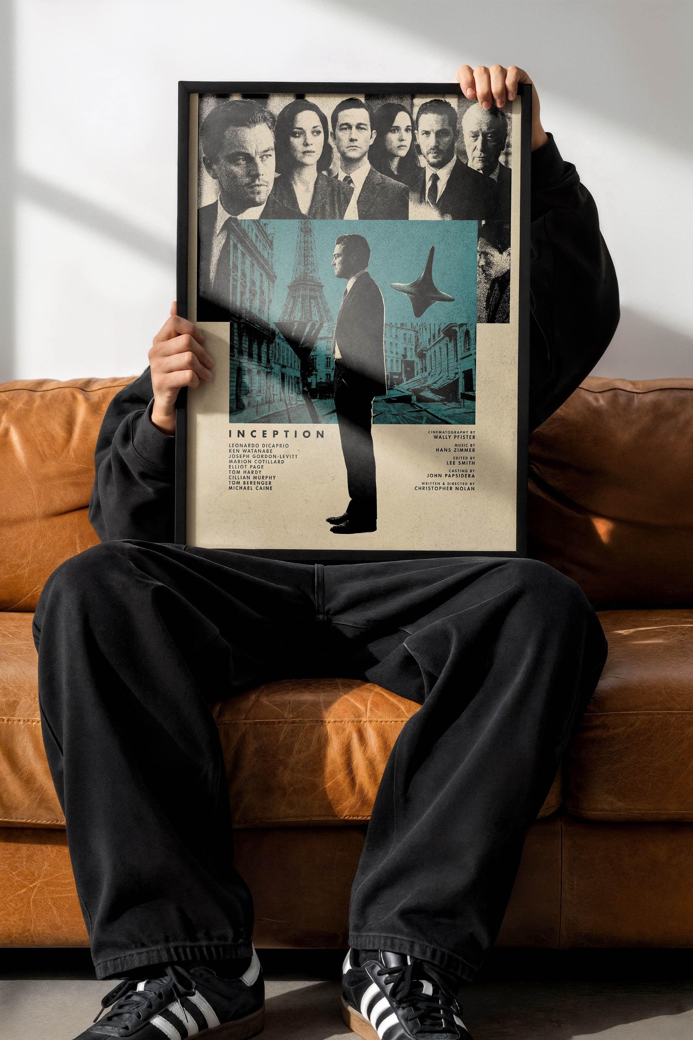 Inception Siyah Çerçeveli Poster, Sinema ve Dizi Tablo, Film Dizi Afişleri NO:112805
