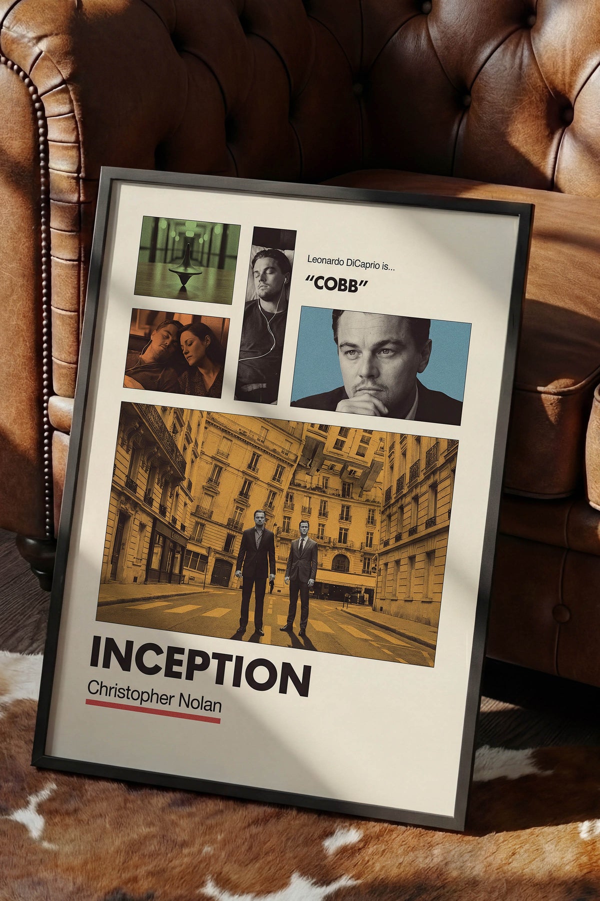 Inception Siyah Çerçeveli Poster, Sinema ve Dizi Tablo, Film Dizi Afişleri NO:112934
