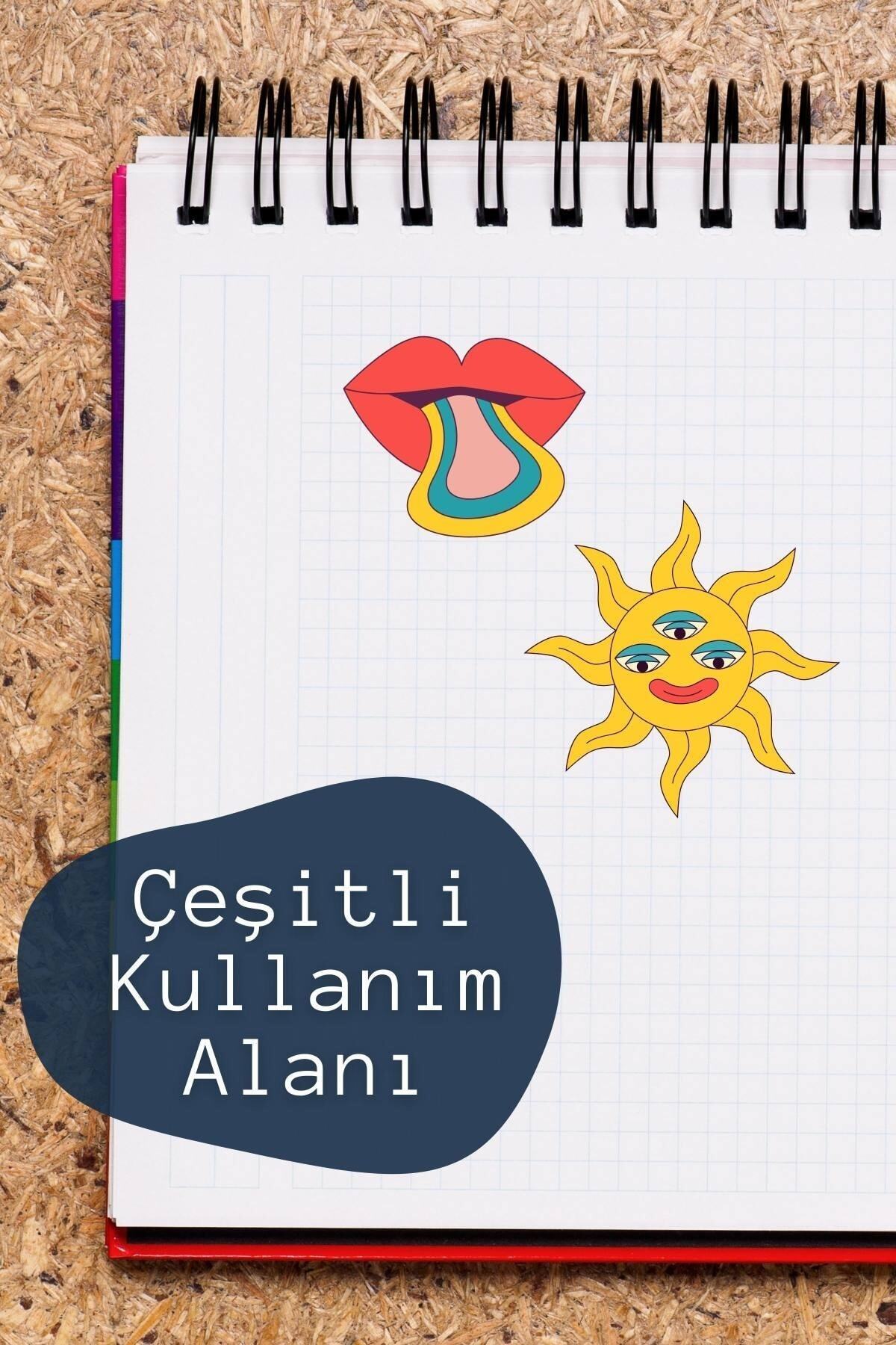 Indie Temalı Sticker Seti - 13 Adet Etiket Seti- Telefon, Tablet, Defter Laptop Uyumlu Etiket