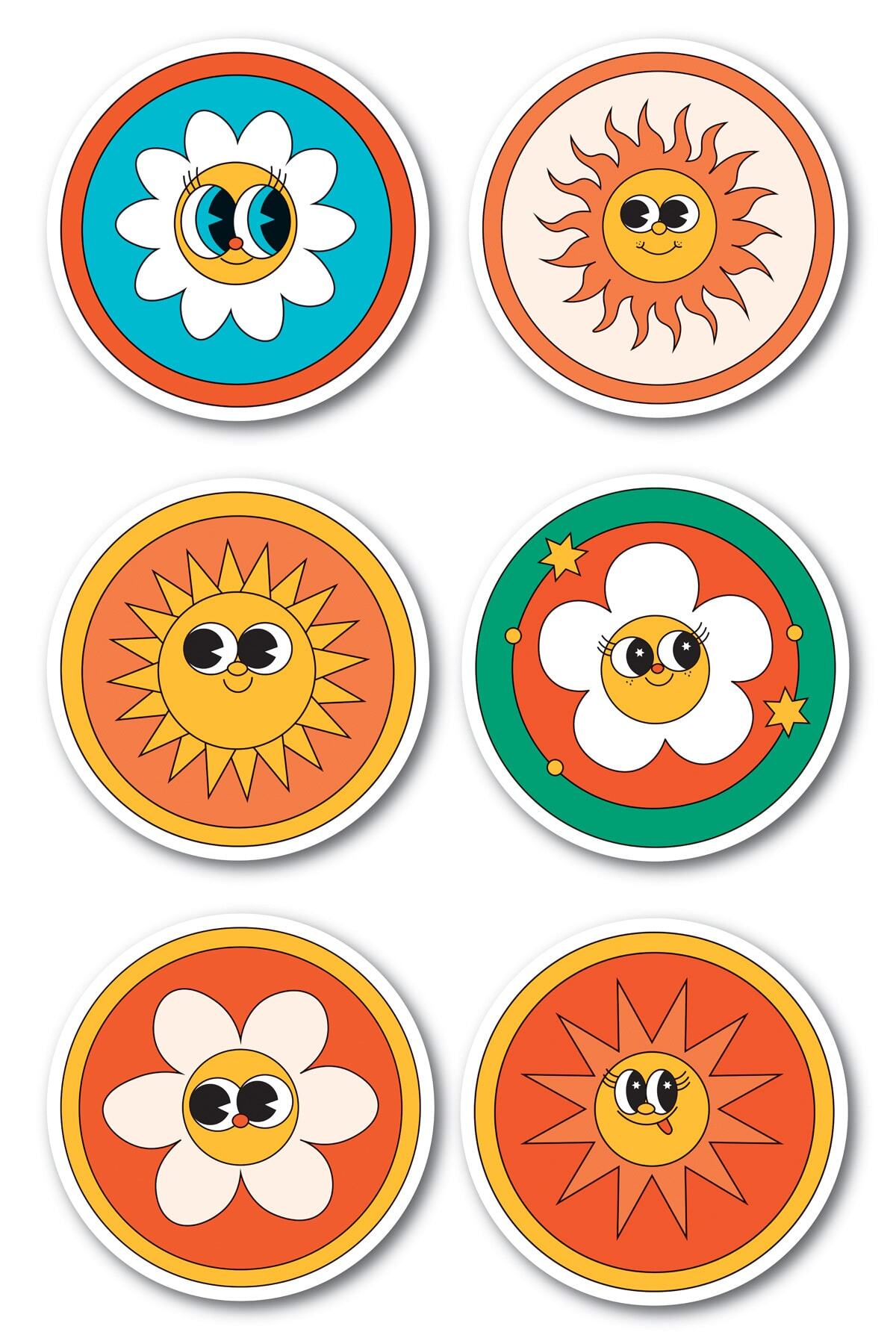 Indie Temalı Sticker Seti - 6 Adet Etiket Seti- Telefon, Tablet, Defter Laptop Uyumlu Etiket