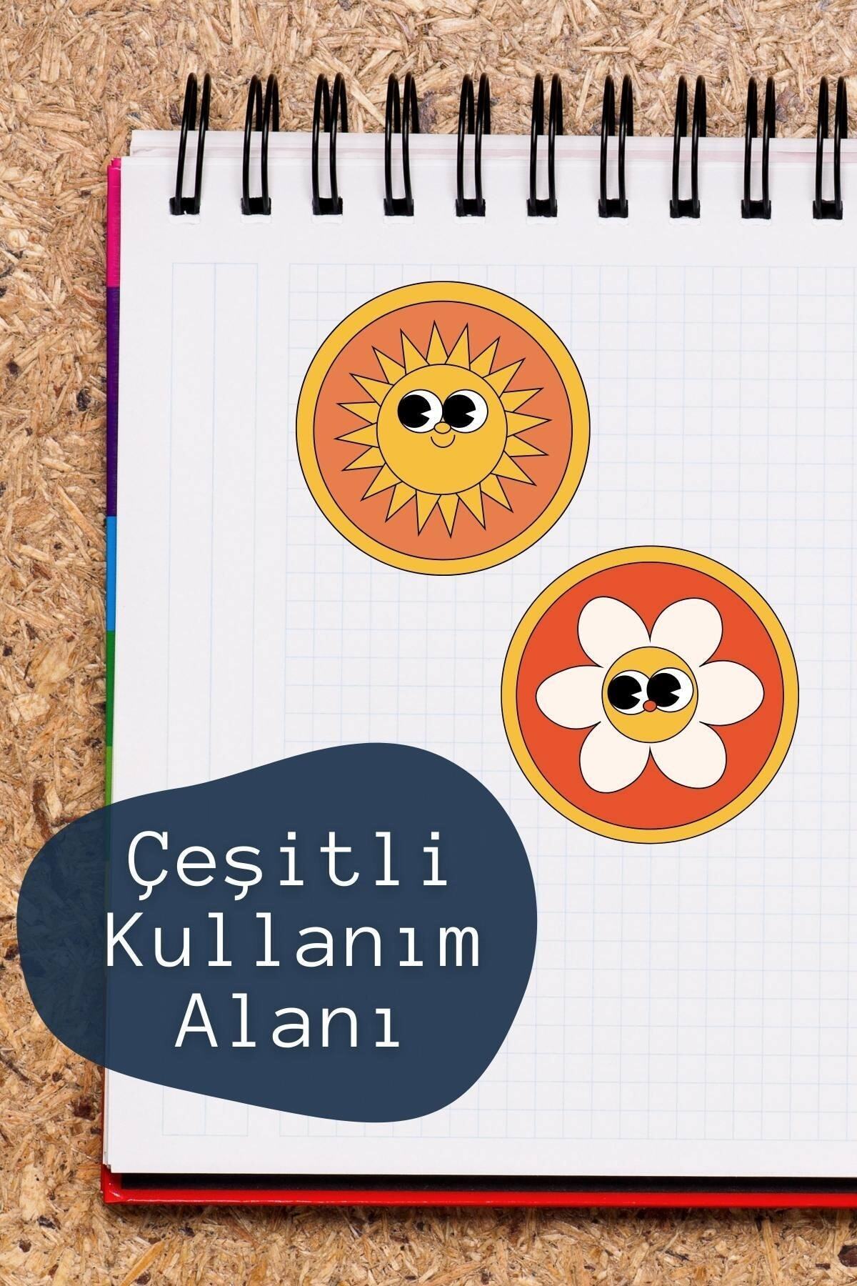 Indie Temalı Sticker Seti - 6 Adet Etiket Seti- Telefon, Tablet, Defter Laptop Uyumlu Etiket