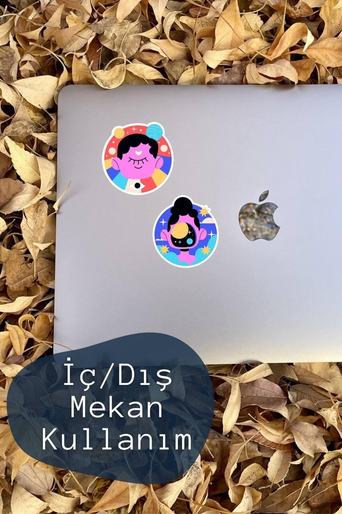 Indie Temalı Sticker Seti - 6 Adet Etiket Seti- Telefon, Tablet, Defter Laptop Uyumlu Etiket
