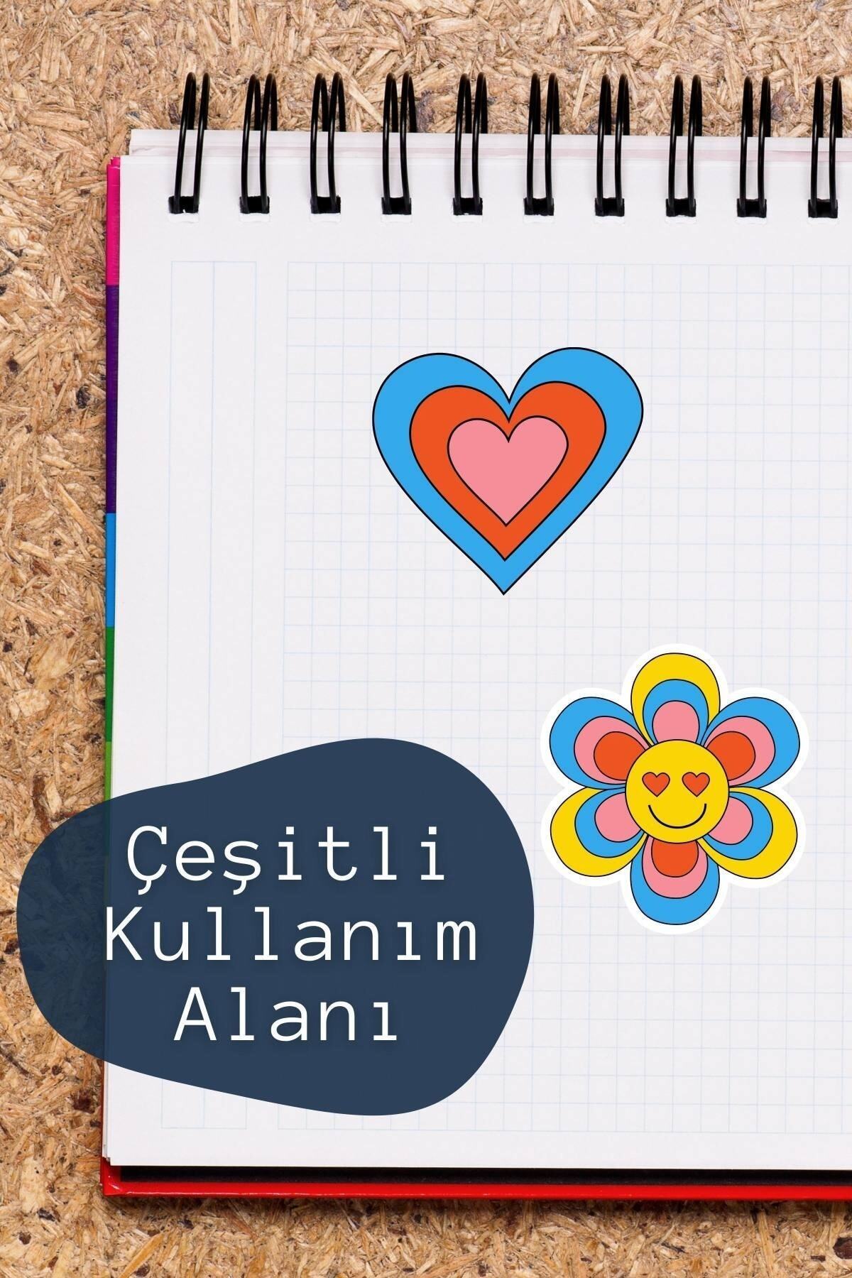 Indie Temalı Sticker Seti - 7 Adet Etiket Seti- Telefon, Tablet, Defter Laptop Uyumlu Etiket