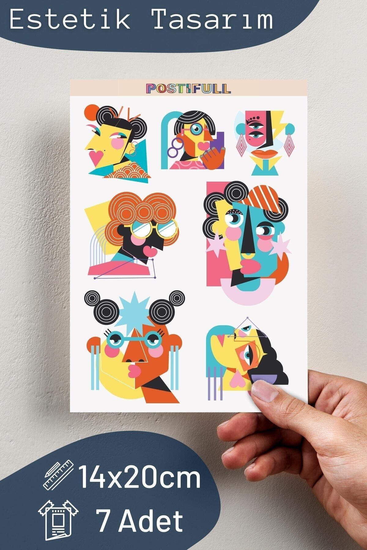 Indie Temalı Sticker Seti - 8 Adet Etiket Seti- Telefon, Tablet, Defter Laptop Uyumlu Etiket