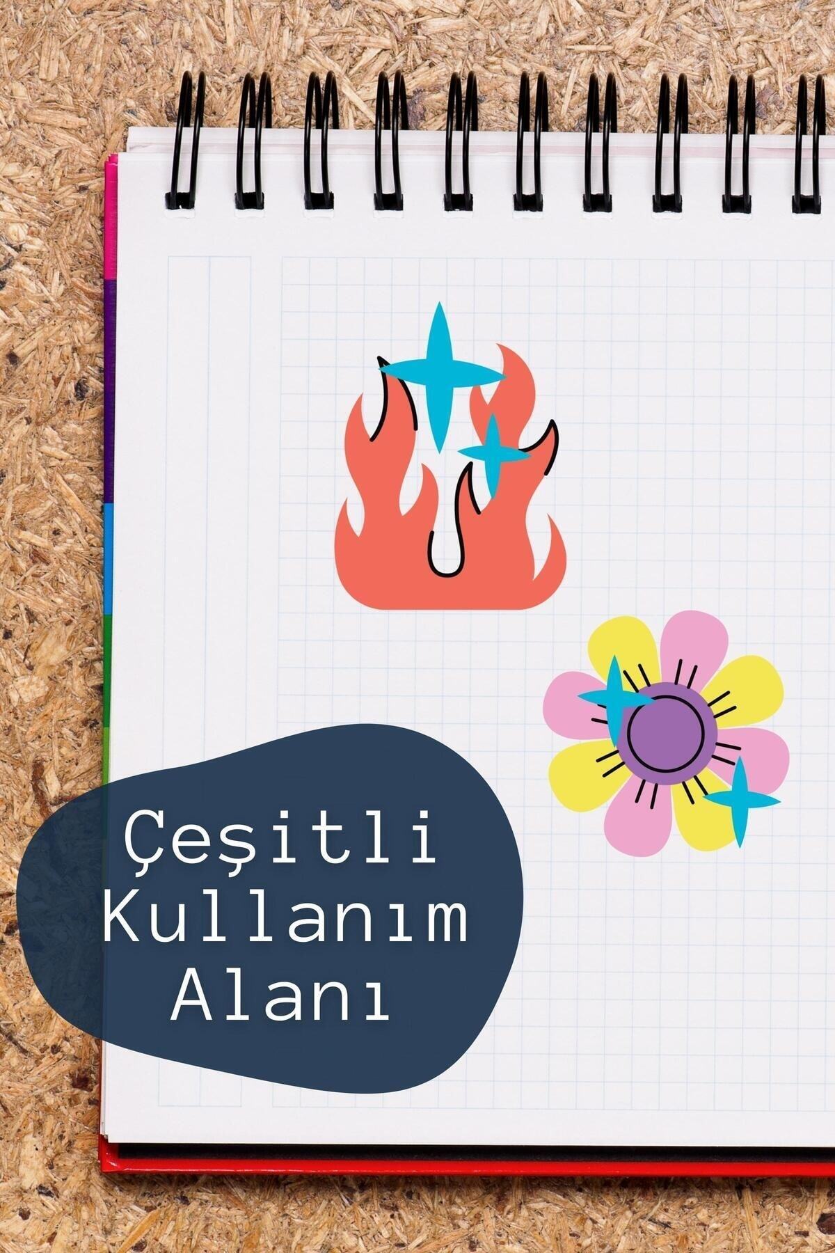 Indie Temalı Sticker Seti - 8 Adet Etiket Seti- Telefon, Tablet, Defter Laptop Uyumlu Etiket