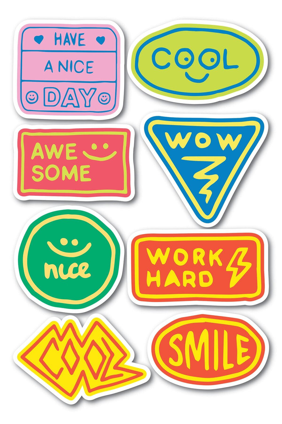 Indie Temalı Sticker Seti - 8 Adet Etiket Seti- Telefon, Tablet, Defter Laptop Uyumlu Etiket