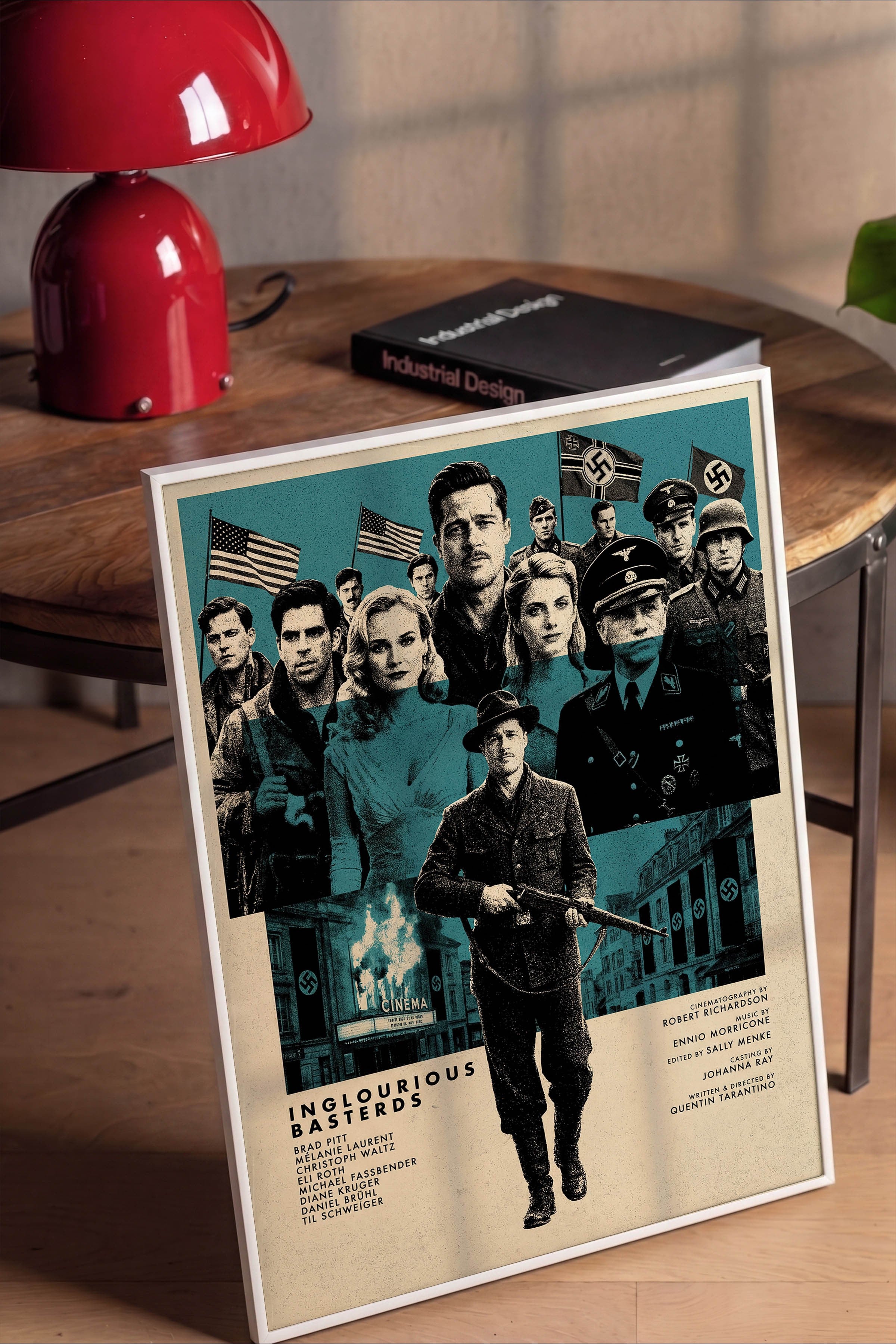 Inglourious Basterds Beyaz Çerçeveli Poster, Sinema ve Dizi Tablo, Film Dizi Afişleri NO:112832