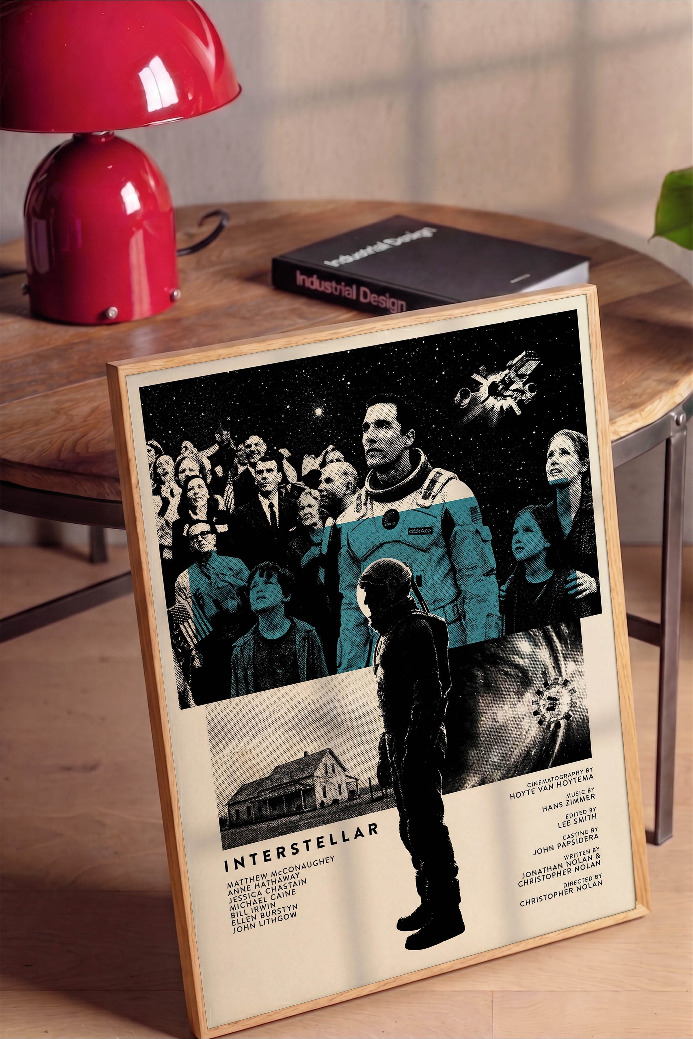 Interstellar Ahşap Çerçeveli Poster, Sinema ve Dizi Tablo, Film Dizi Afişleri NO:112806