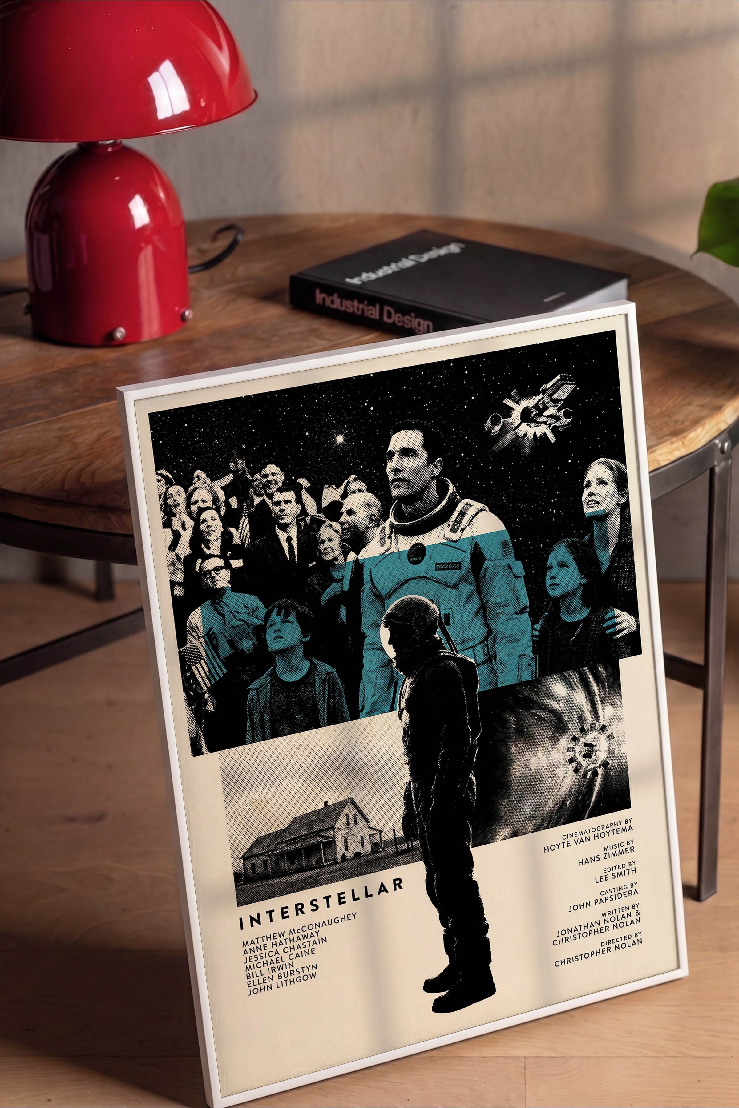 Interstellar Beyaz Çerçeveli Poster, Sinema ve Dizi Tablo, Film Dizi Afişleri NO:112806