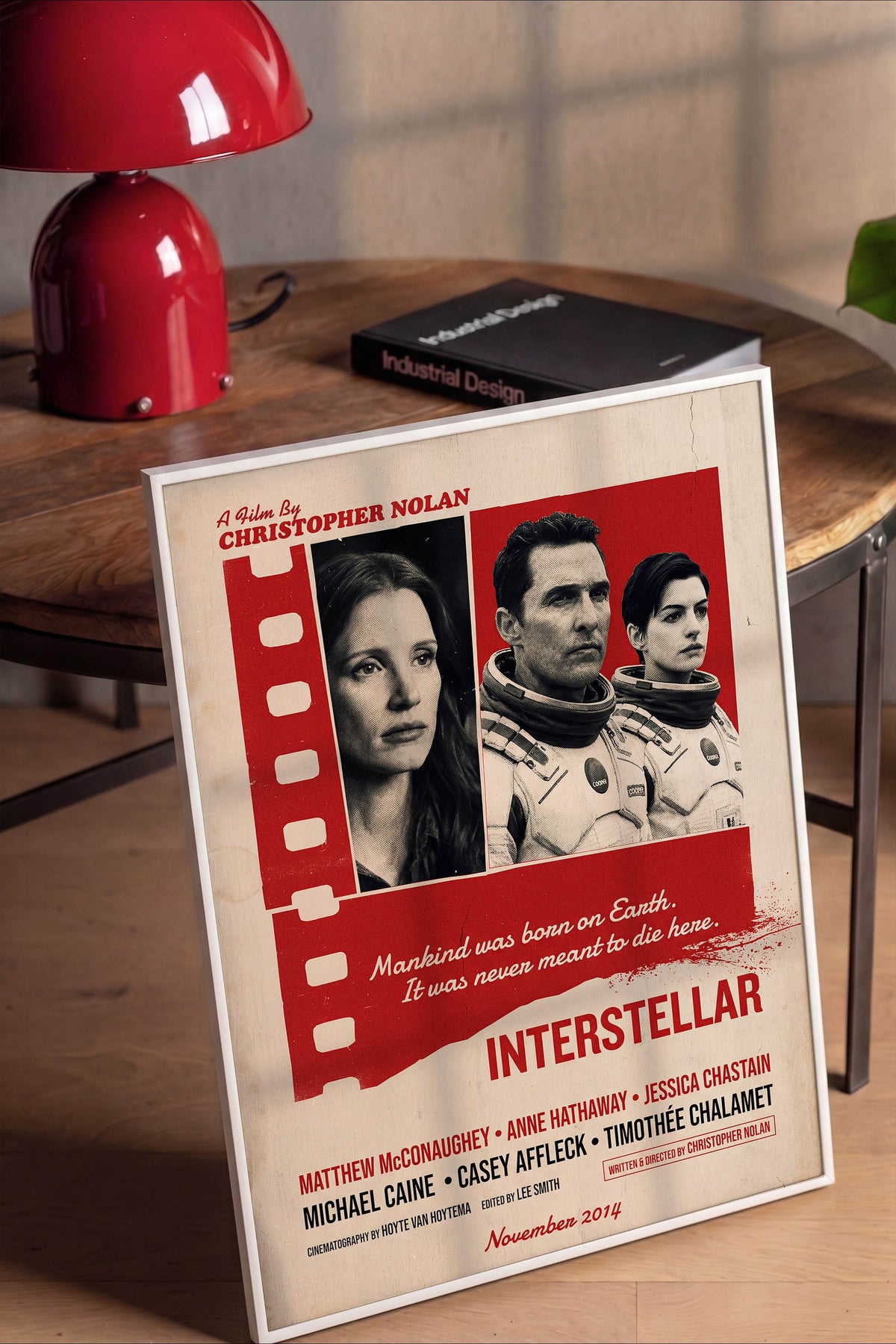 Interstellar Beyaz Çerçeveli Poster, Sinema ve Dizi Tablo, Film Dizi Afişleri NO:112887