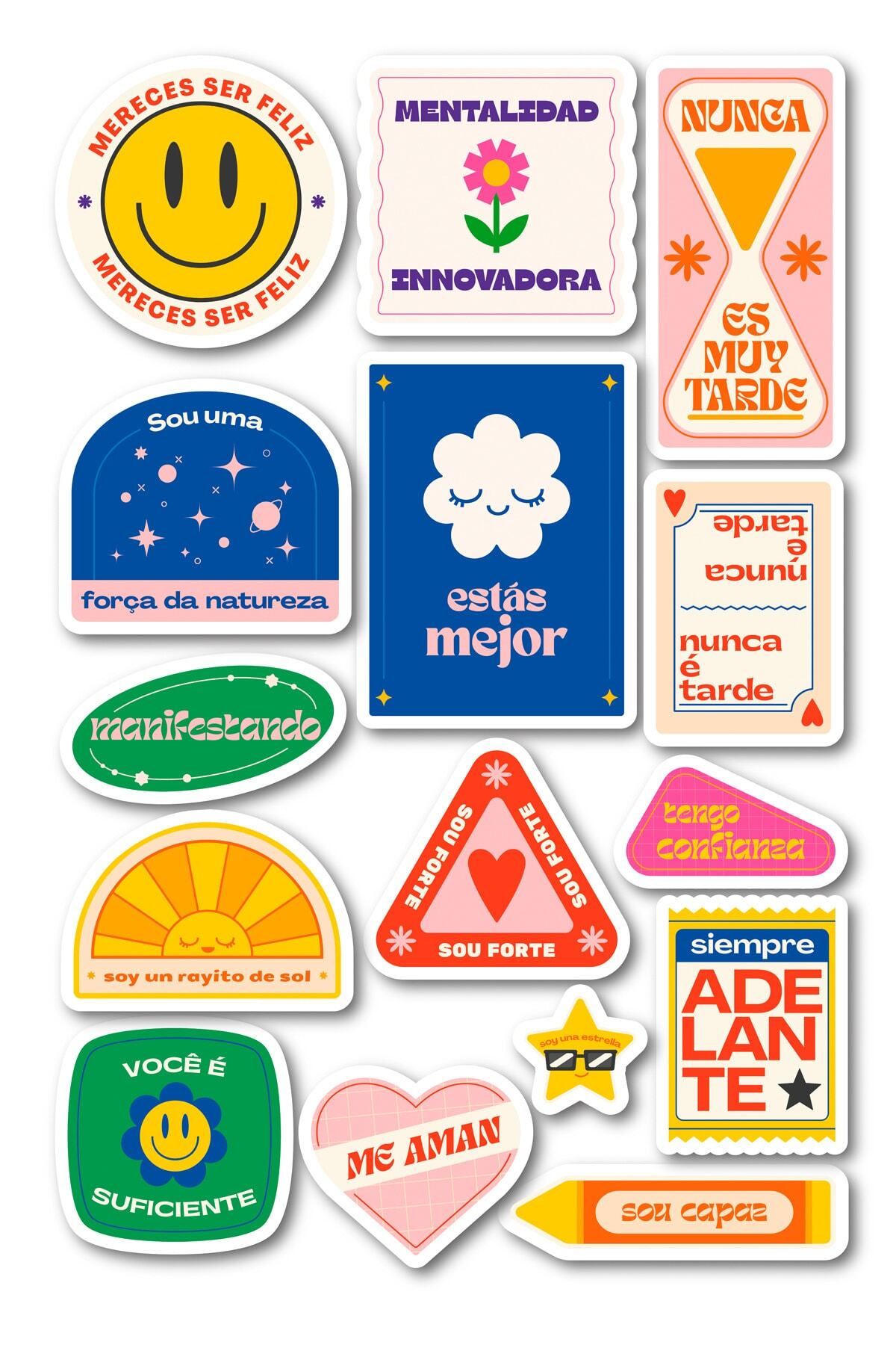 Ispanya Temalı Sticker Seti - 15 Adet Etiket Seti- Telefon, Tablet, Defter Laptop Uyumlu Etiket