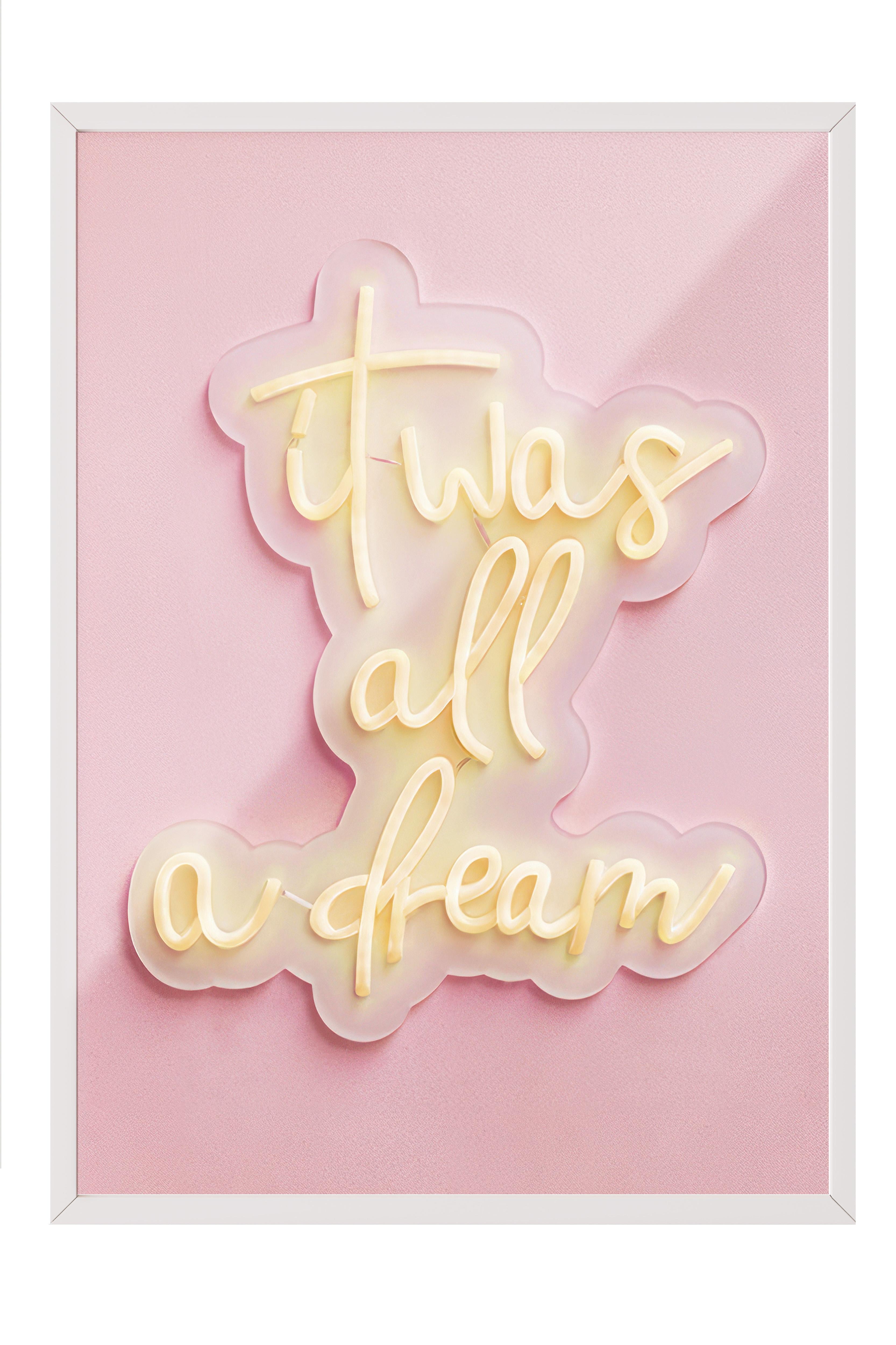 It Was All a Dream Çerçeveli Tablo, Beyaz Çerçeve ve Poster, Duvar Tablosu Comfort Serisi NO:108486