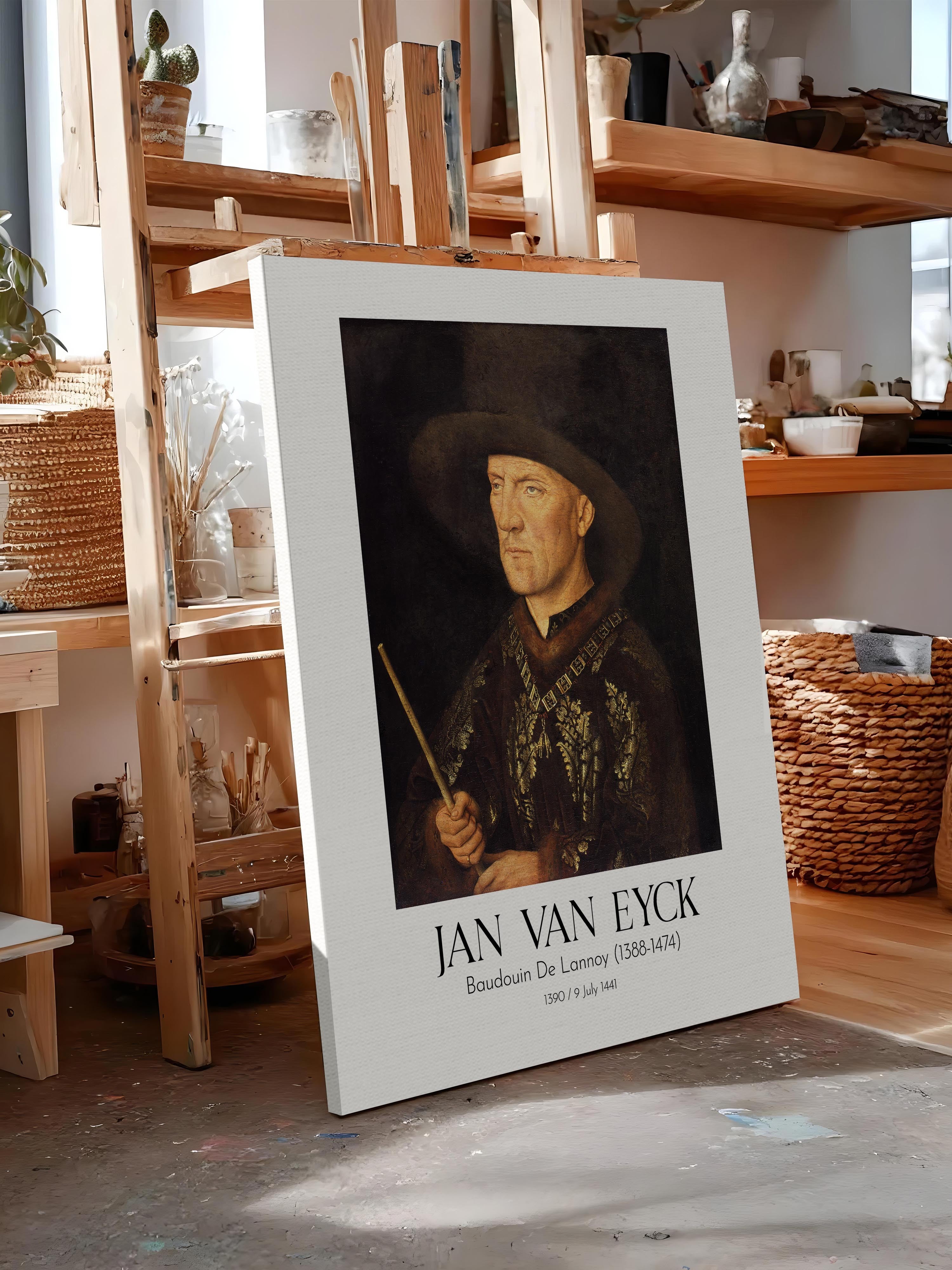 Jan Van Eyck - Baudouin De Lannoy (1388-1474), Kanvas Tablo, Sanat Serisi NO:112130