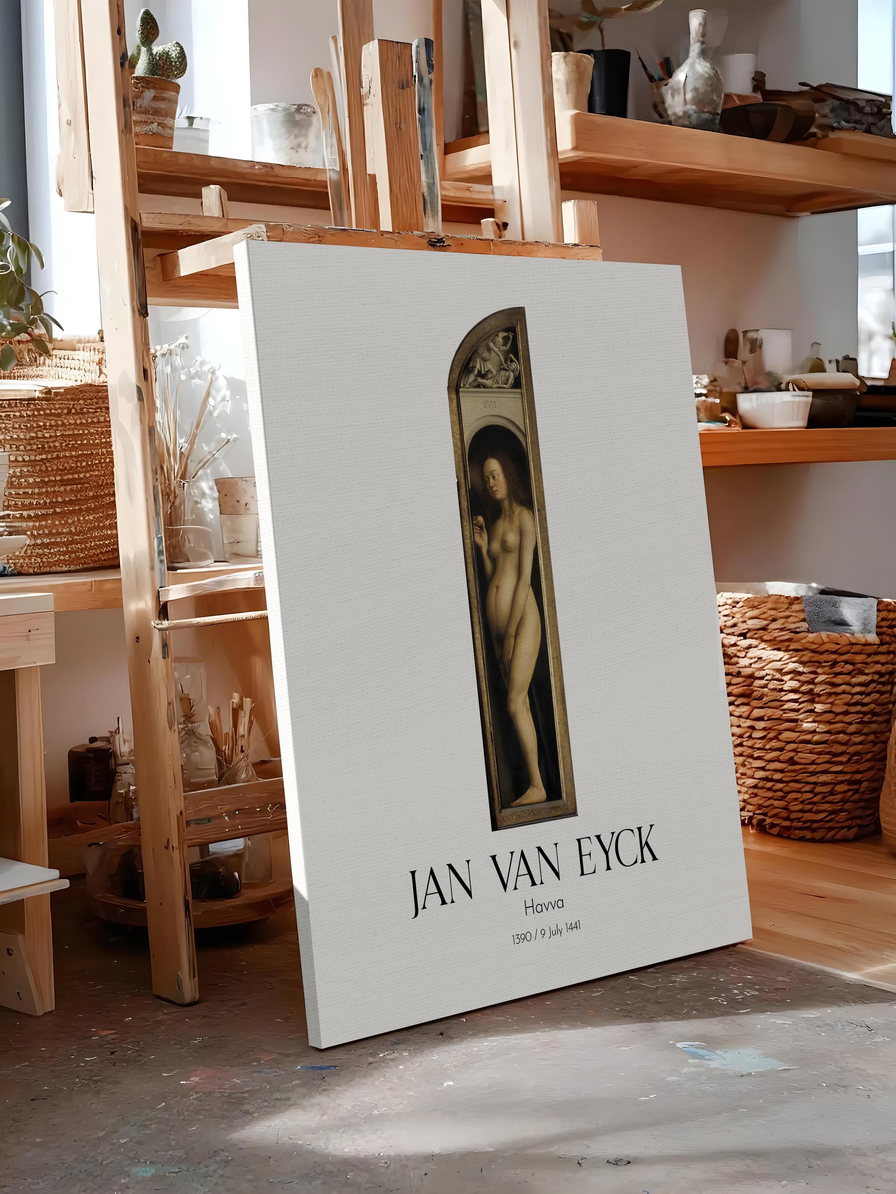 Jan Van Eyck - Havva, Kanvas Tablo, Sanat Serisi NO:112133