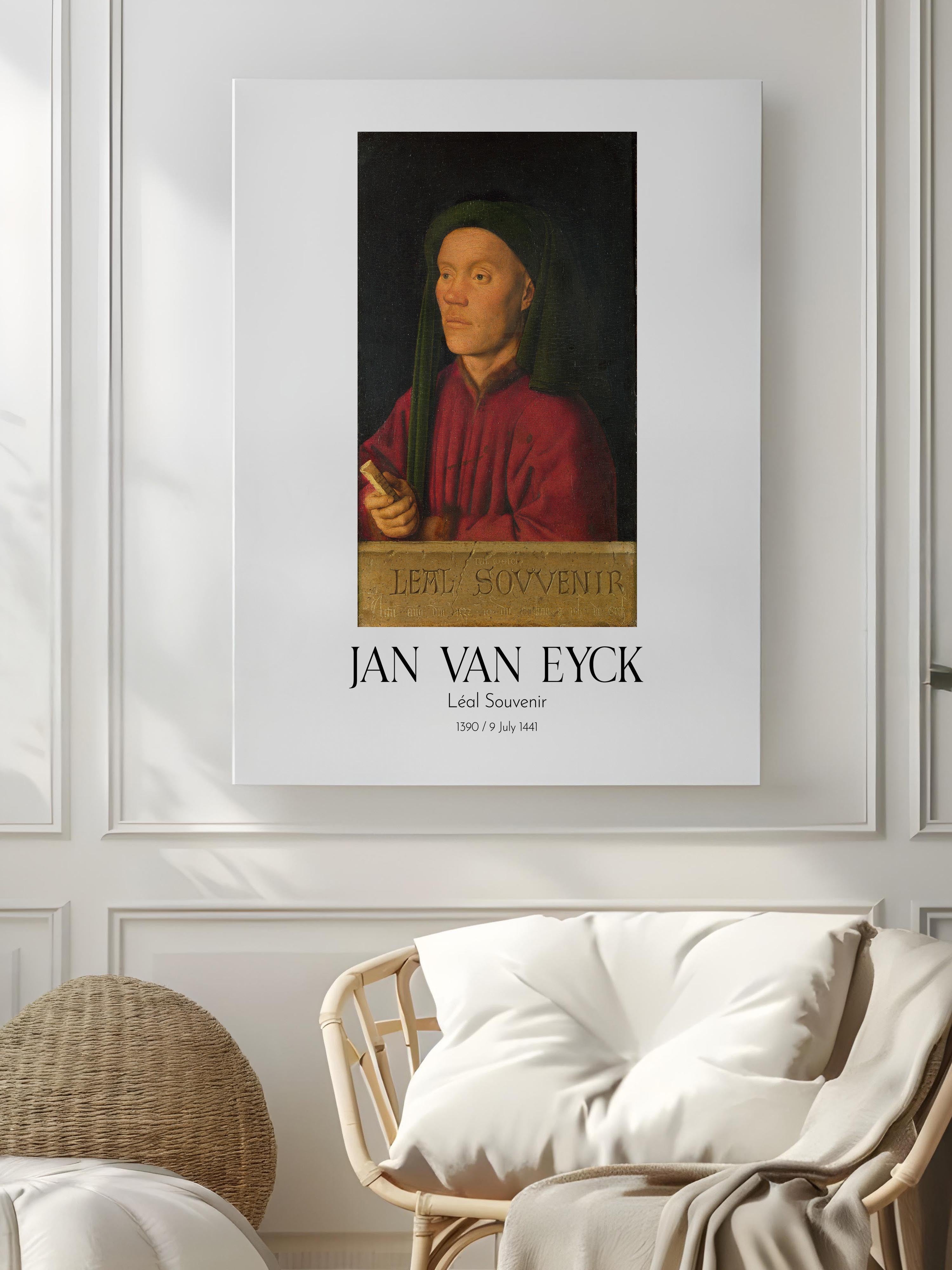 Jan Van Eyck - Léal Souvenir, Kanvas Tablo, Sanat Serisi NO:112136