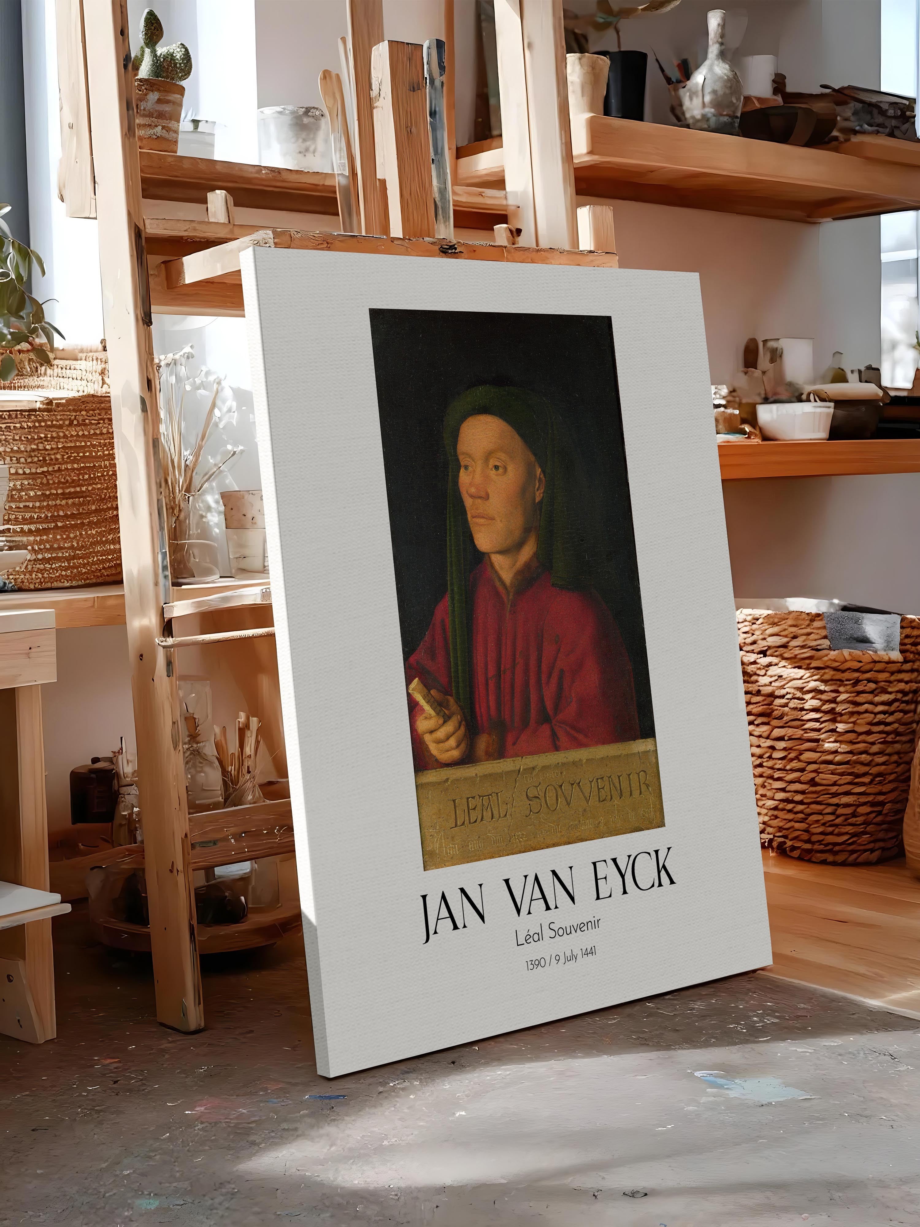 Jan Van Eyck - Léal Souvenir, Kanvas Tablo, Sanat Serisi NO:112136