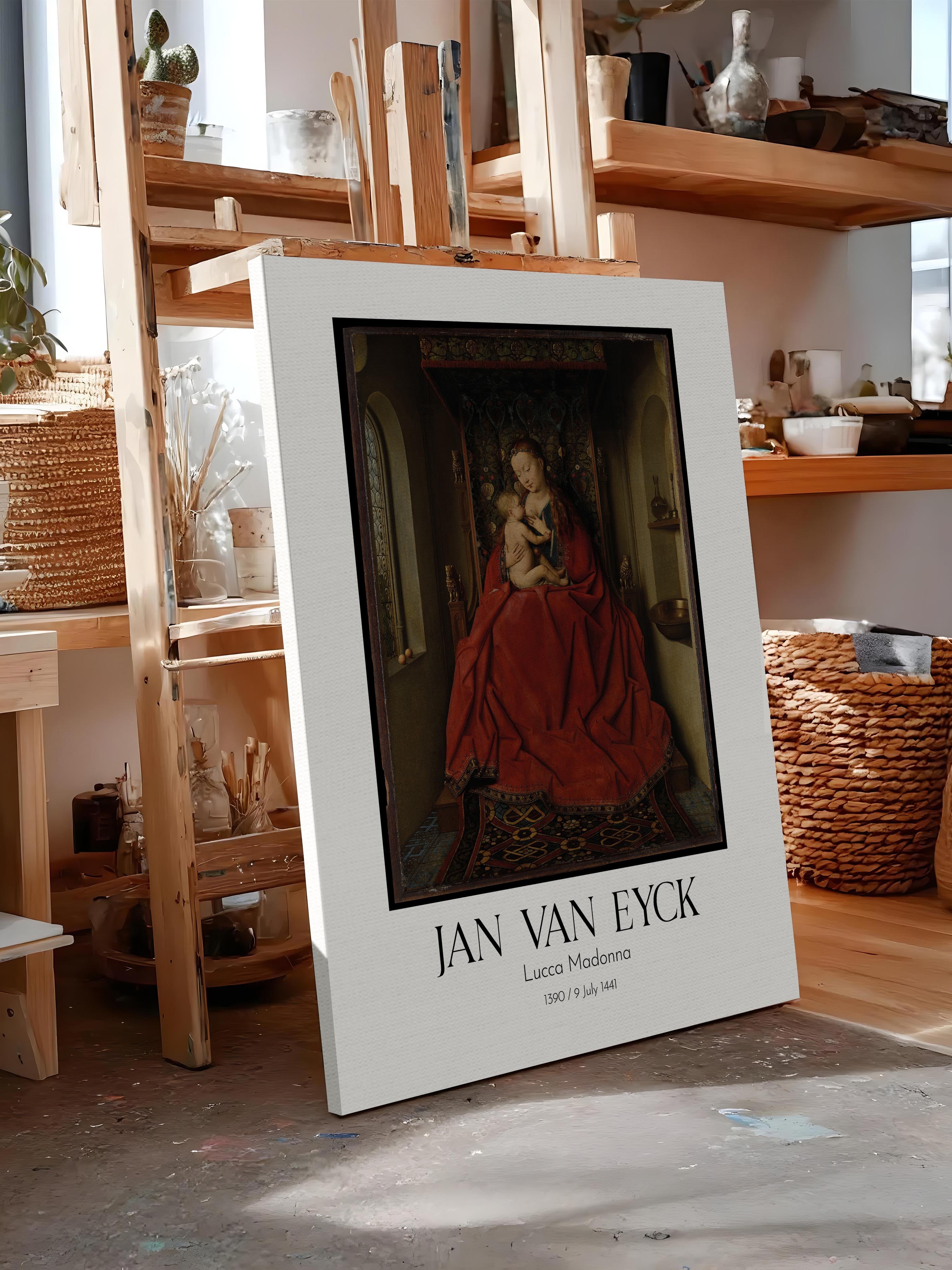 Jan Van Eyck - Lucca Madonna, Kanvas Tablo, Sanat Serisi NO:112137