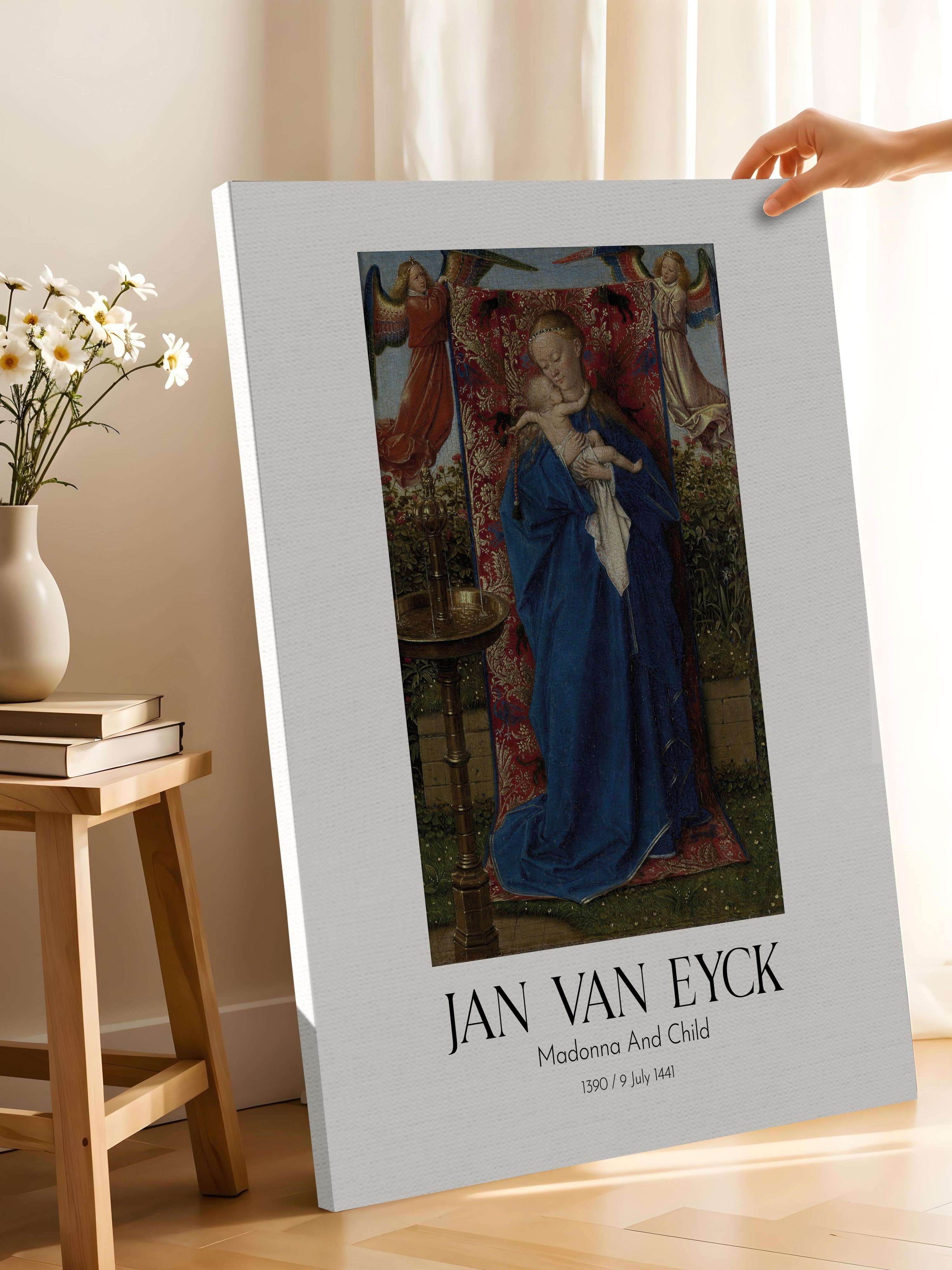 Jan Van Eyck - Madonna And Child, Kanvas Tablo, Sanat Serisi NO:112138