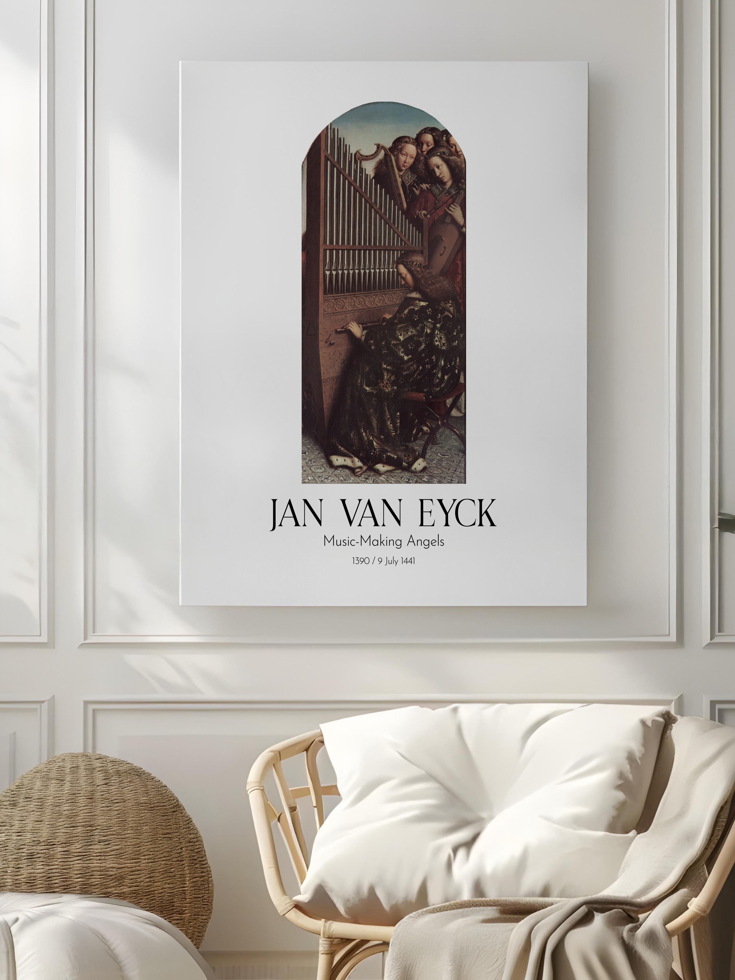 Jan Van Eyck - Music-Making Angels, Kanvas Tablo, Sanat Serisi NO:112142