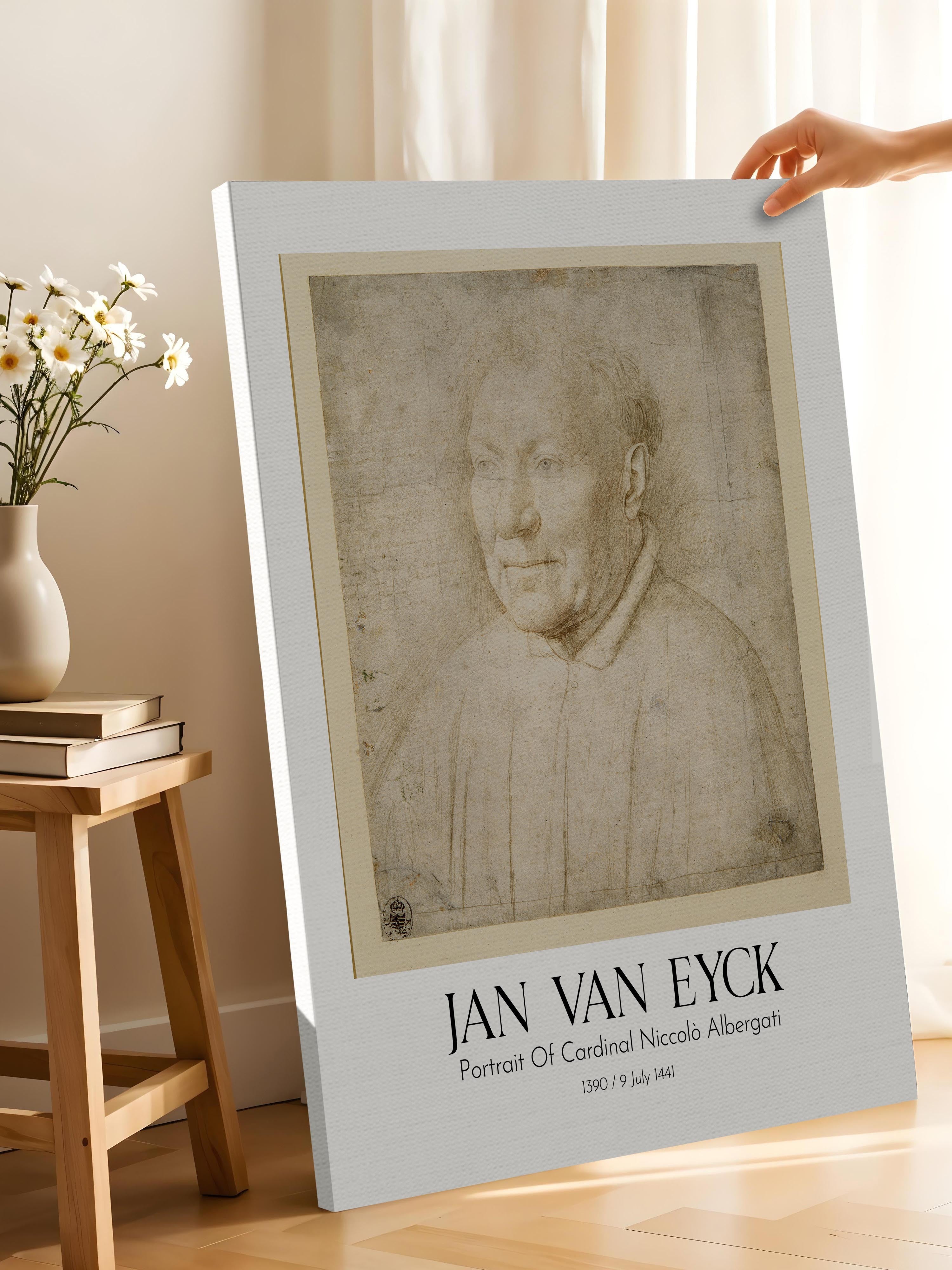 Jan Van Eyck - Portrait Of Cardinal Niccolò Albergati, Kanvas Tablo, Sanat Serisi NO:112144