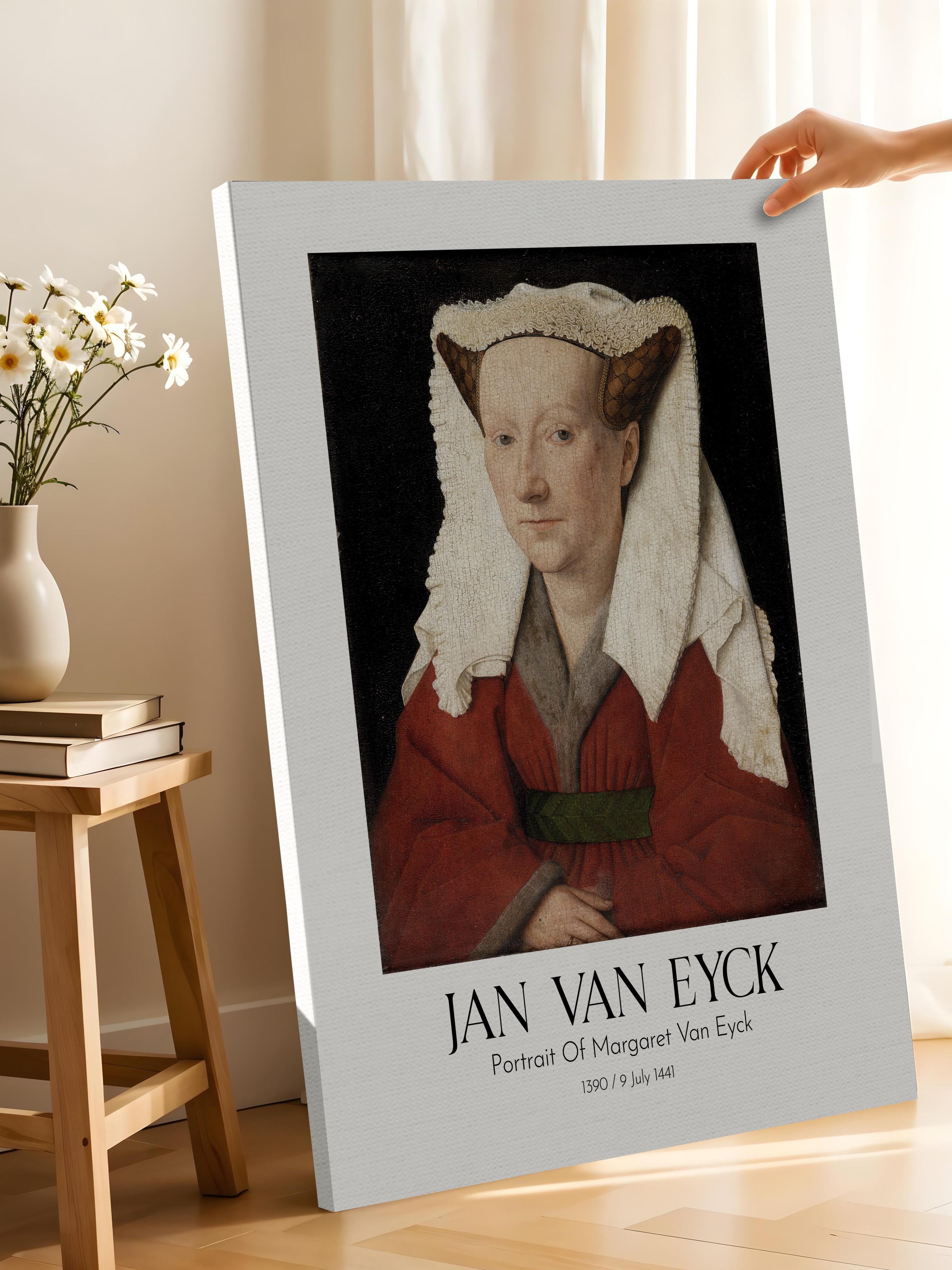 Jan Van Eyck - Portrait Of Margaret Van Eyck, Kanvas Tablo, Sanat Serisi NO:112146