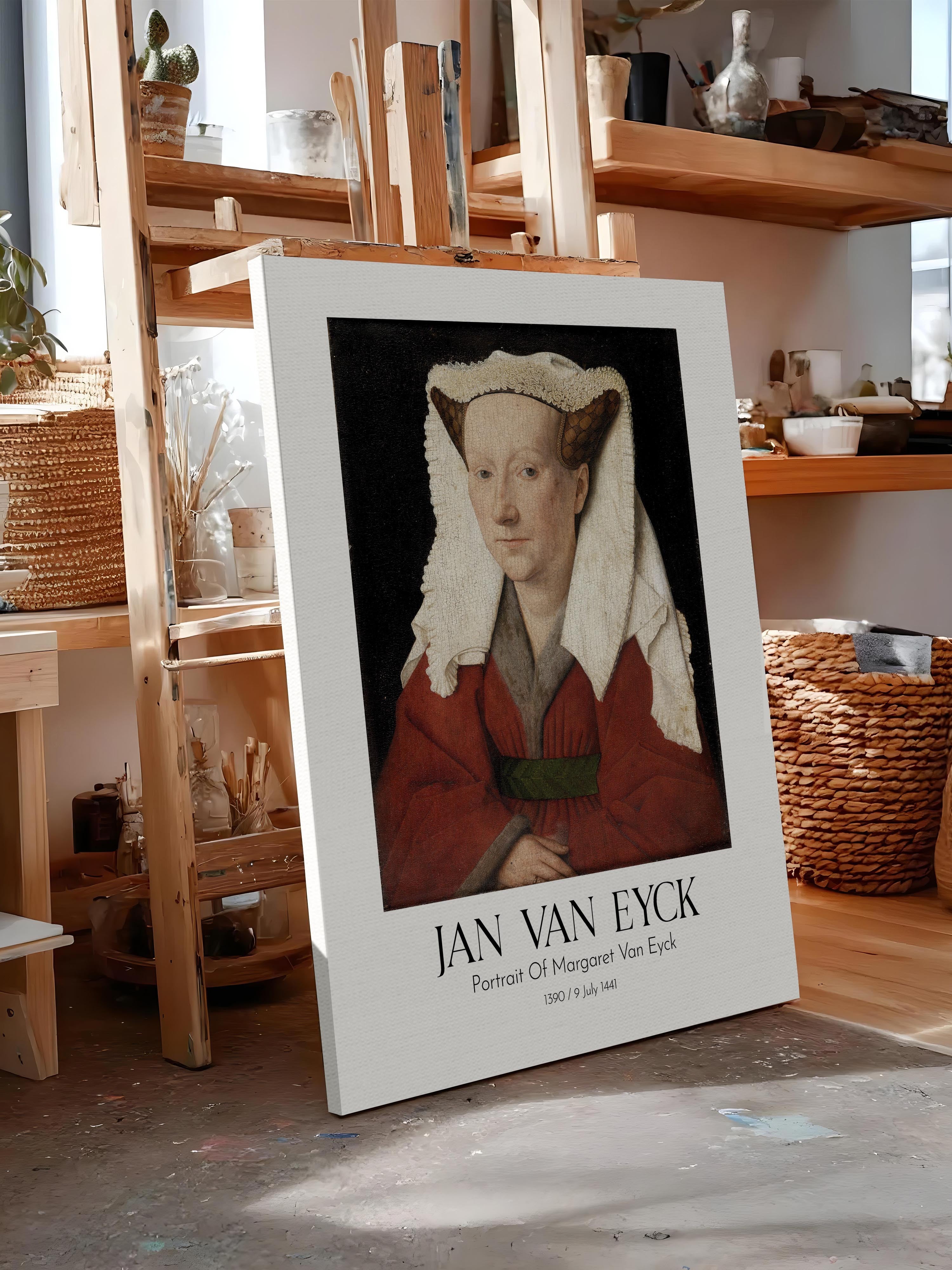 Jan Van Eyck - Portrait Of Margaret Van Eyck, Kanvas Tablo, Sanat Serisi NO:112146