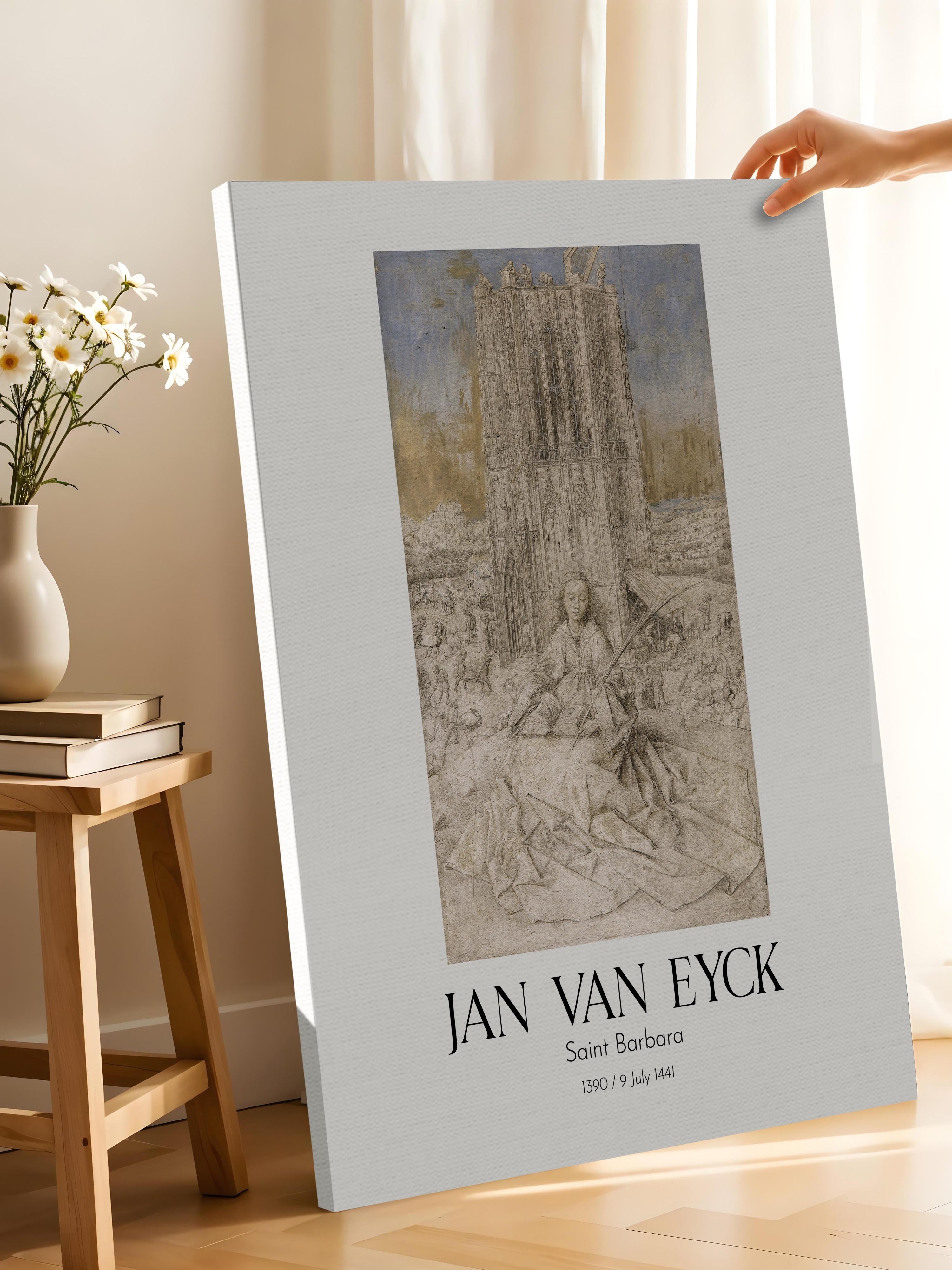 Jan Van Eyck - Saint Barbara, Kanvas Tablo, Sanat Serisi NO:112147