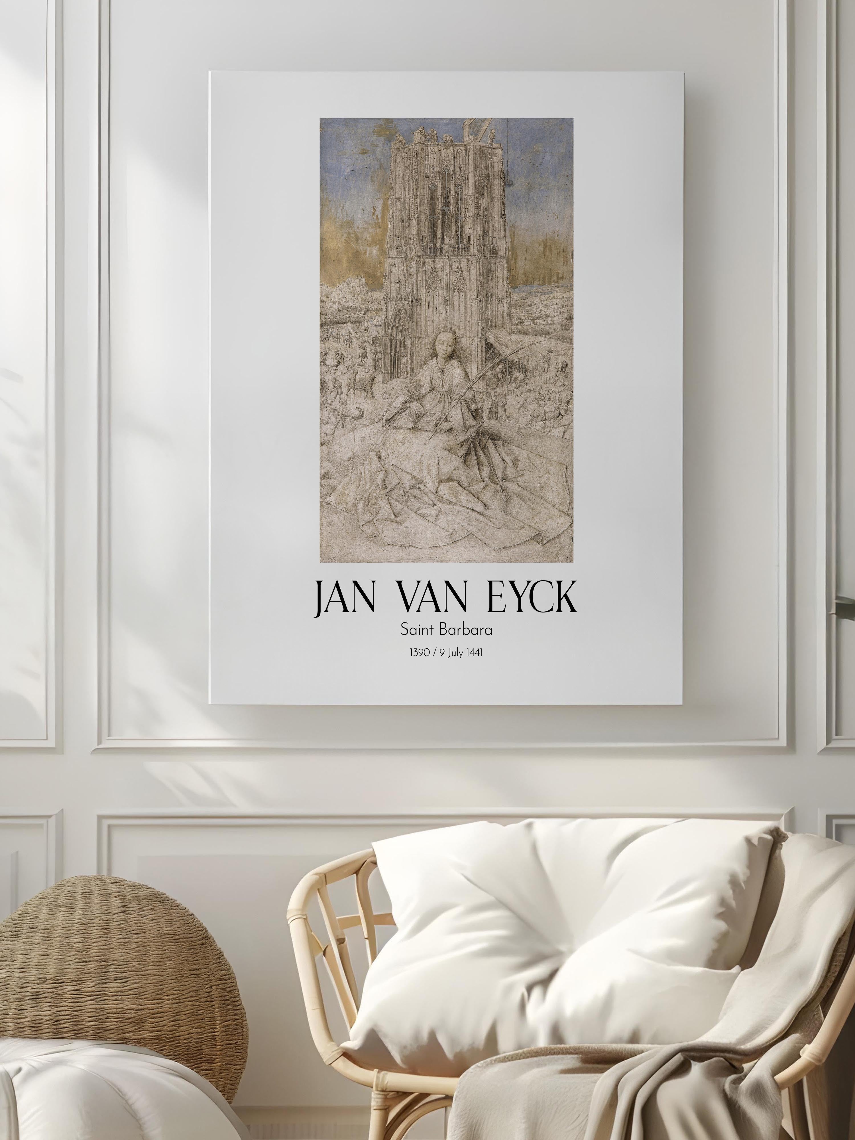 Jan Van Eyck - Saint Barbara, Kanvas Tablo, Sanat Serisi NO:112147