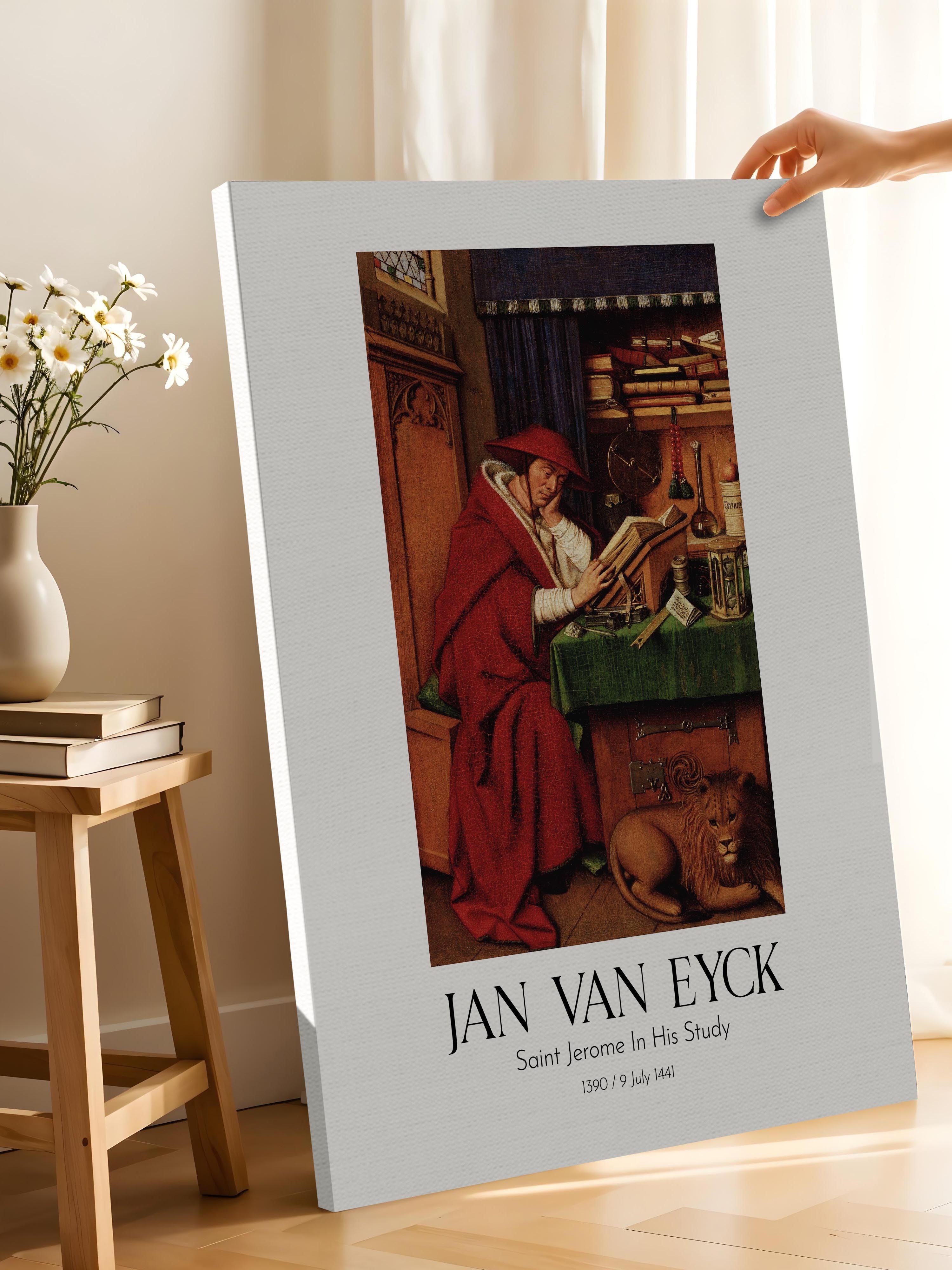 Jan Van Eyck - Saint Jerome In His Study, Kanvas Tablo, Sanat Serisi NO:112150