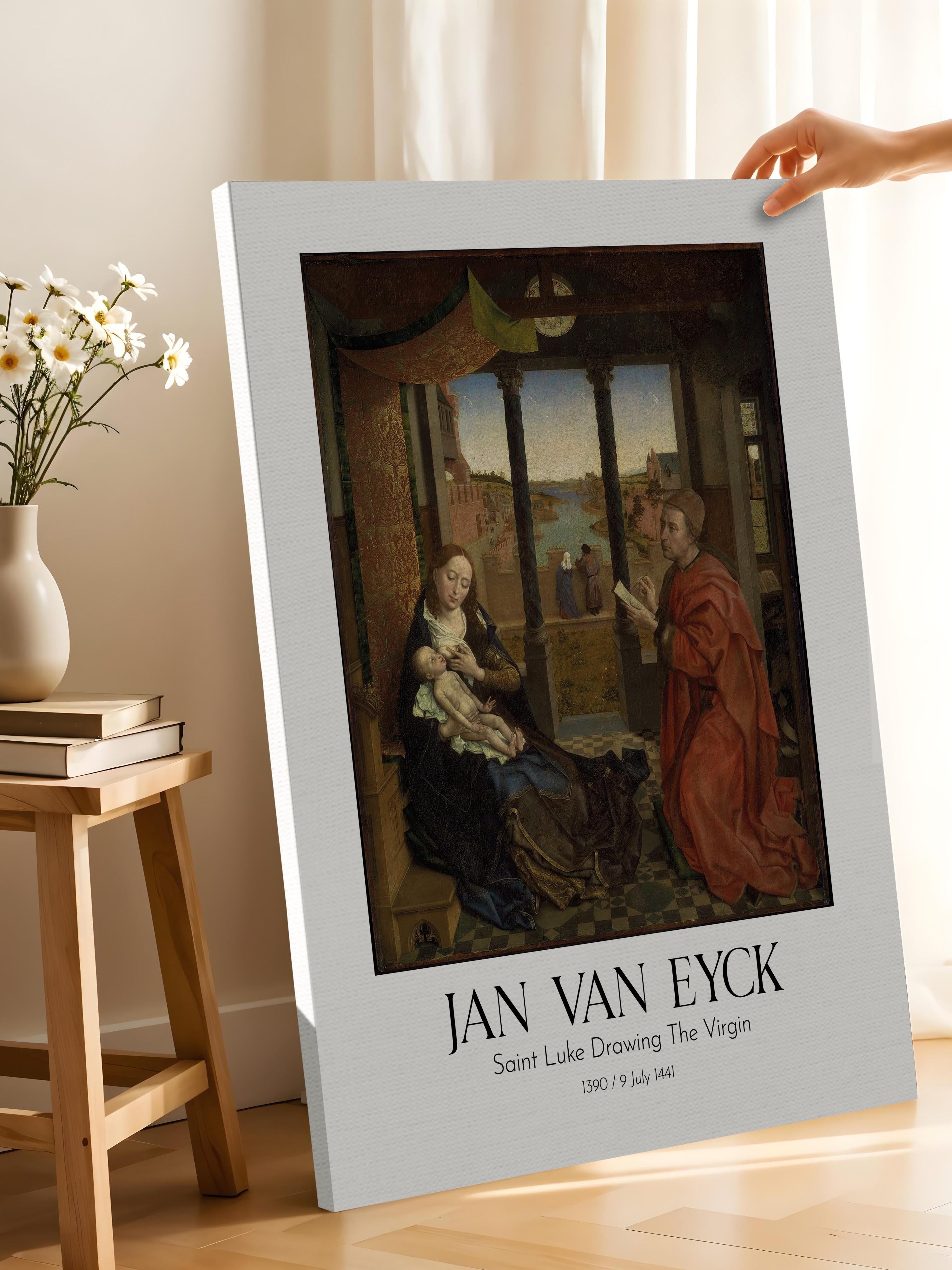 Jan Van Eyck - Saint Luke Drawing The Virgin, Kanvas Tablo, Sanat Serisi NO:112151