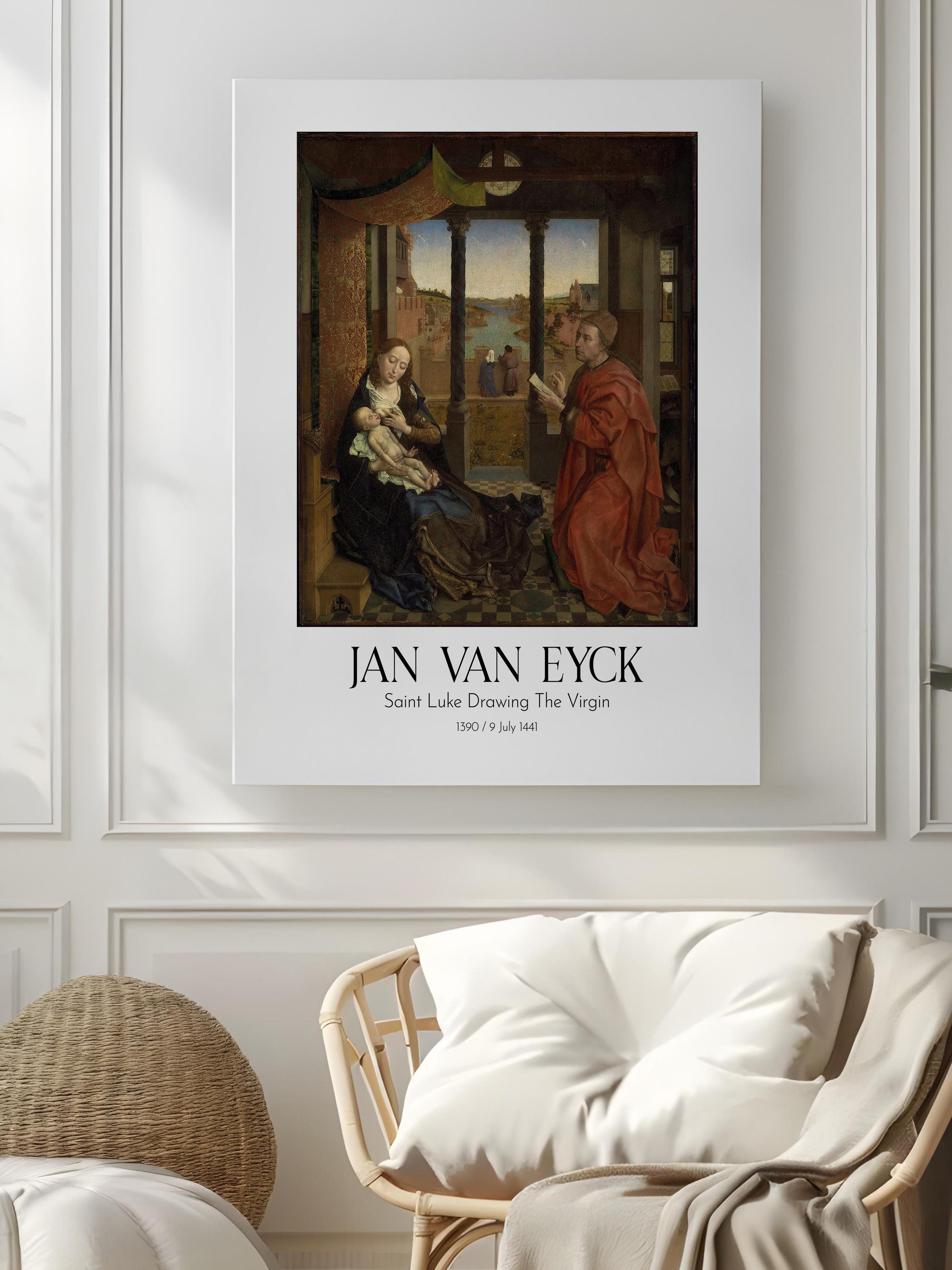 Jan Van Eyck - Saint Luke Drawing The Virgin, Kanvas Tablo, Sanat Serisi NO:112151