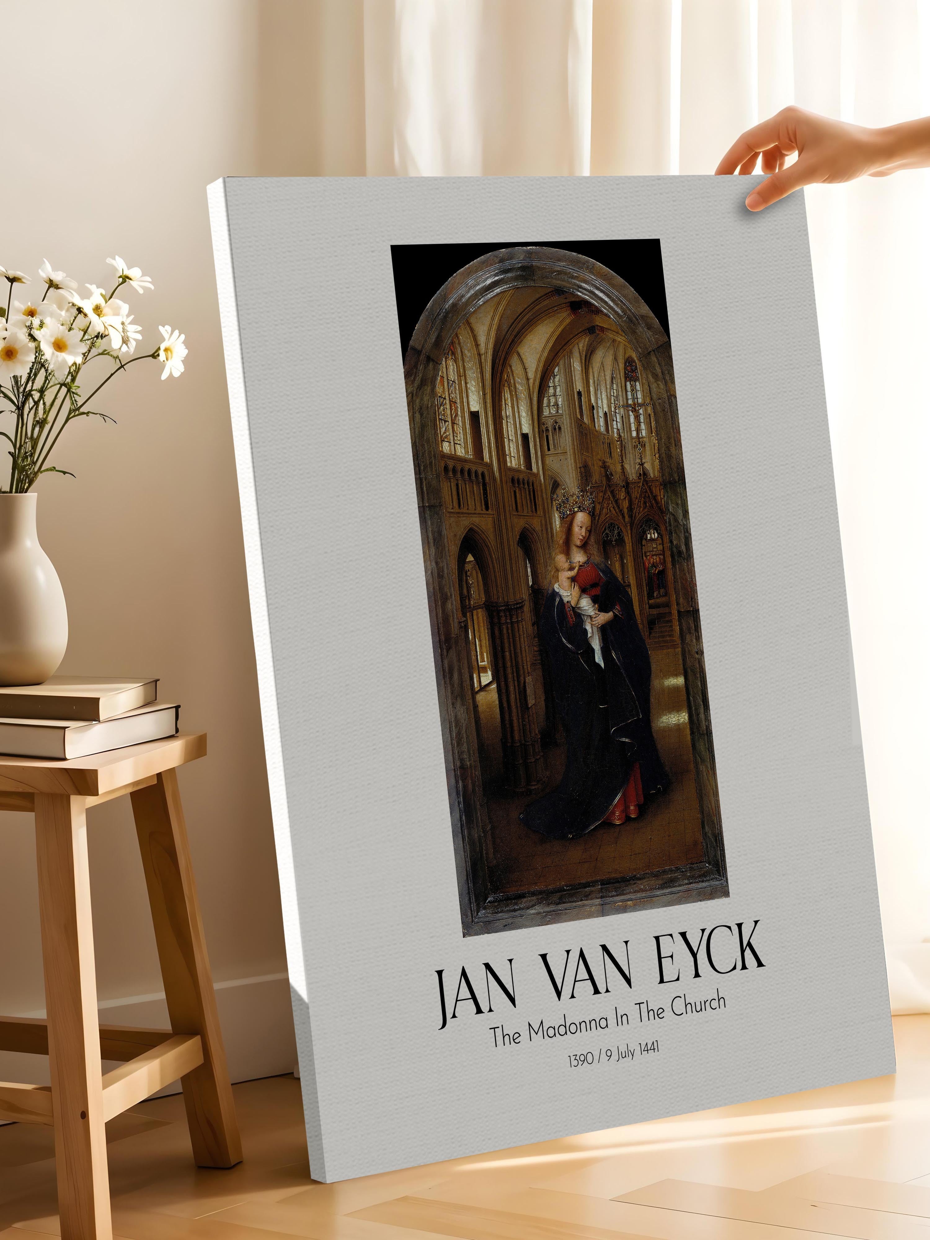 Jan Van Eyck - The Madonna In The Church, Kanvas Tablo, Sanat Serisi NO:112159