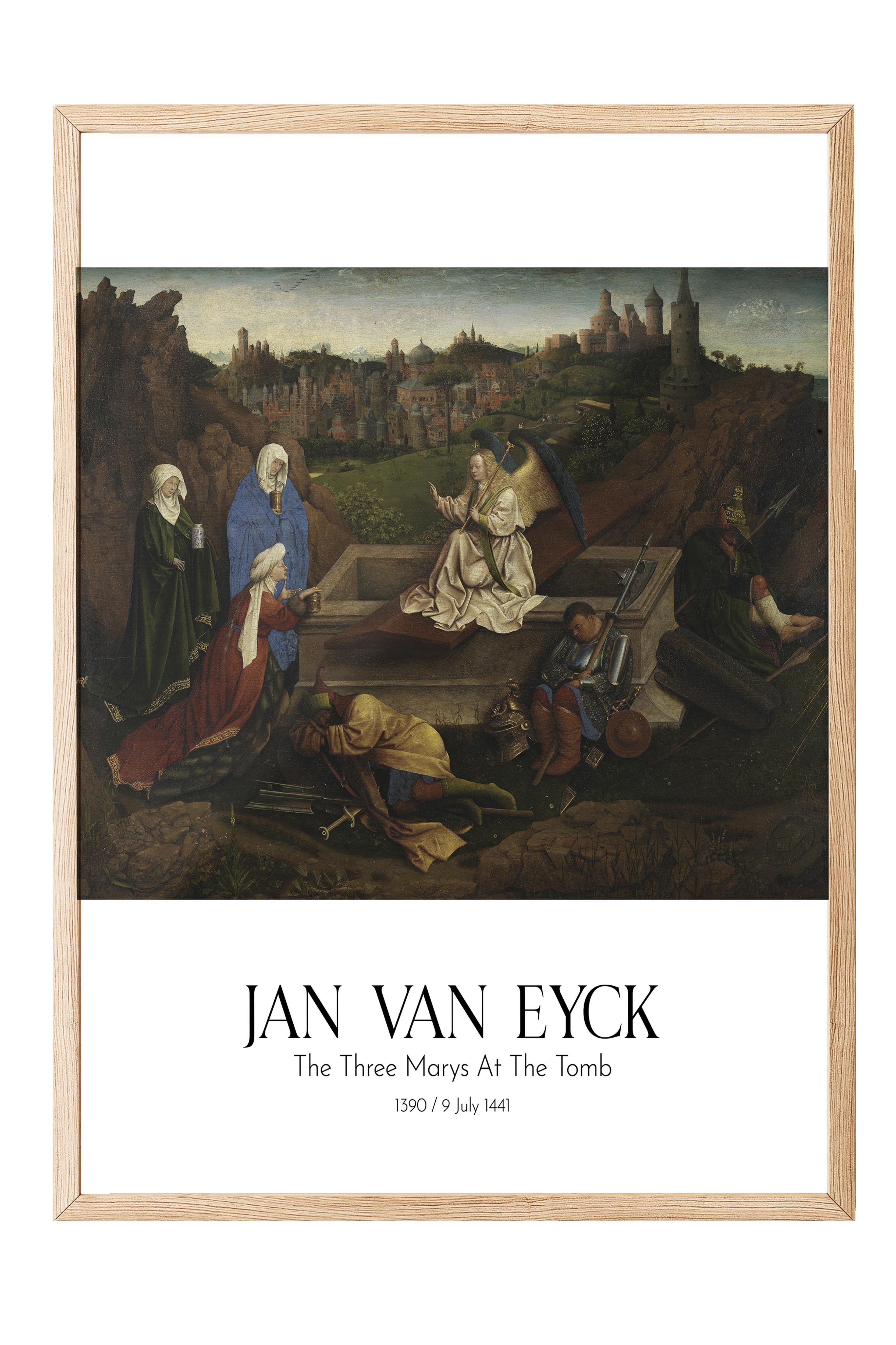 Jan Van Eyck - The Three Marys At The Tomb, Ahşap Çerçeveli Tablo, Sanat Serisi NO:112160