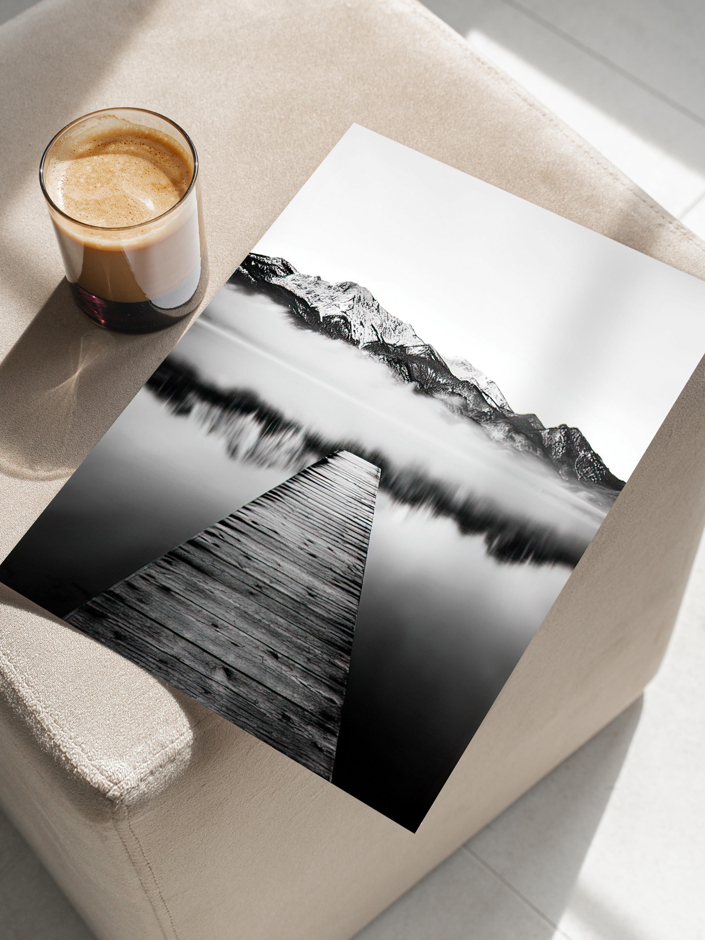 Jetty on the Lake Poster, Çerçevesiz Duvar Posteri, Dikey Duvar Tablosu Comfort Serisi NO:108385