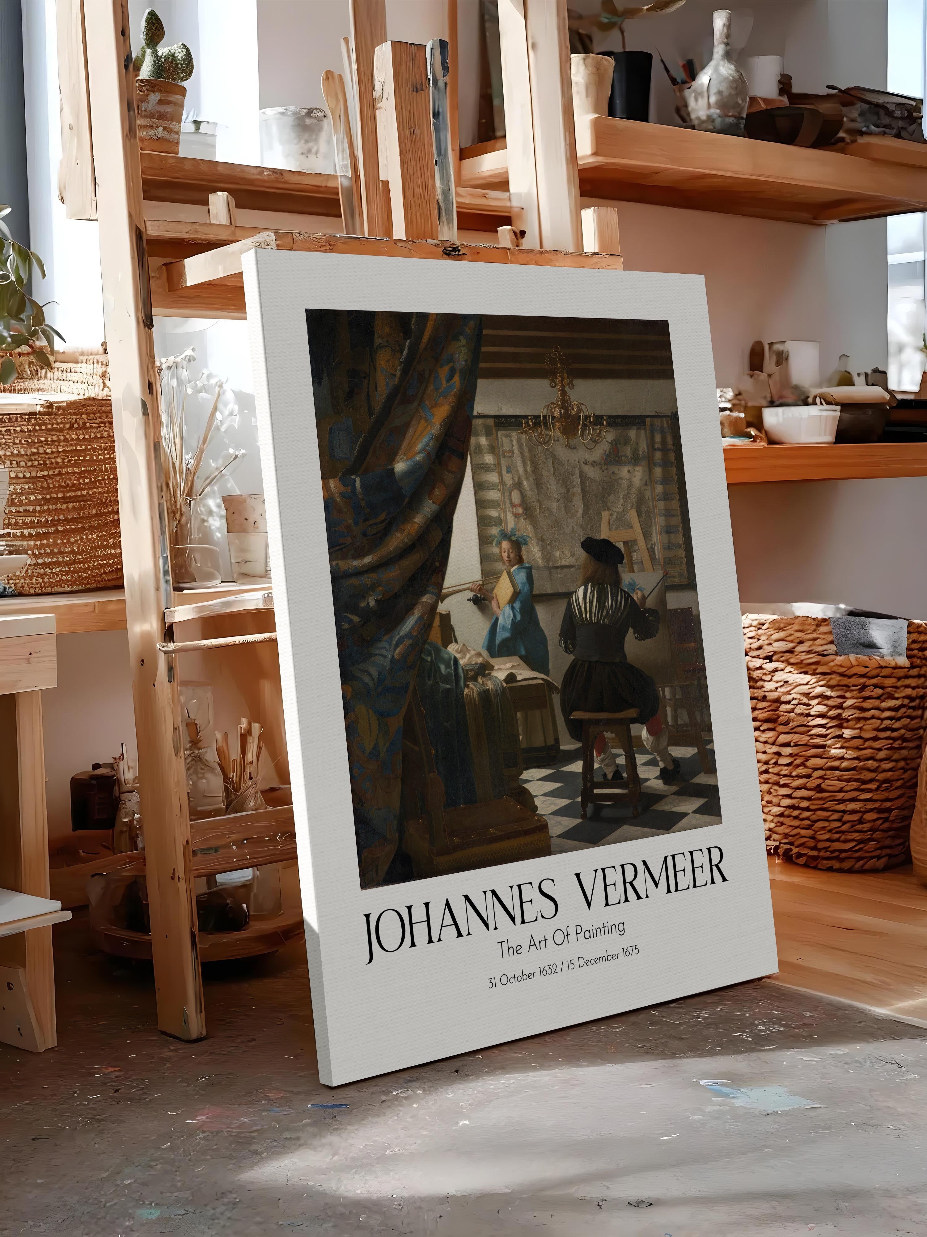 Johannes Vermeer - The Art Of Painting, Kanvas Tablo, Sanat Serisi NO:110354