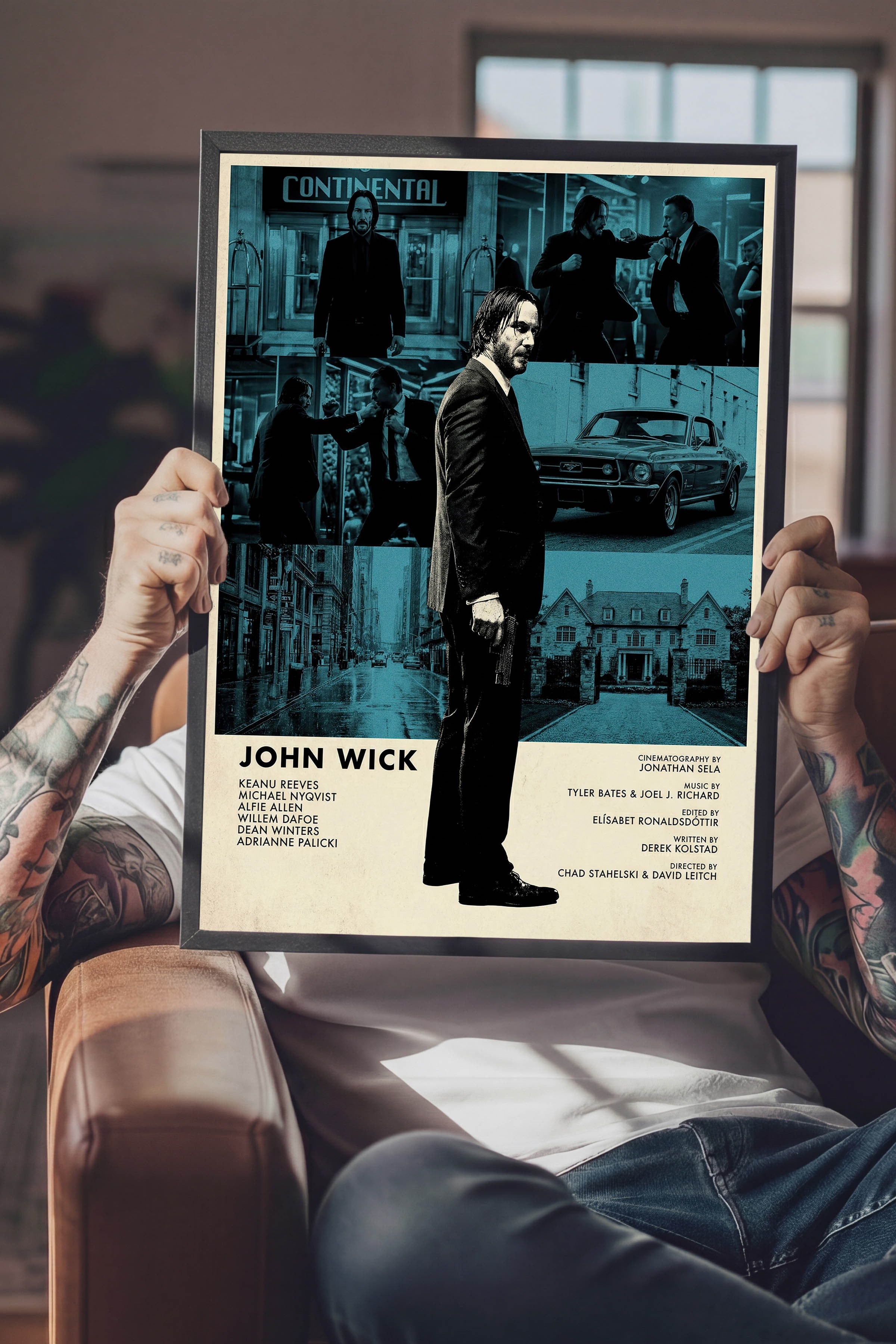 John Wick Siyah Çerçeveli Poster, Sinema ve Dizi Tablo, Film Dizi Afişleri NO:112834