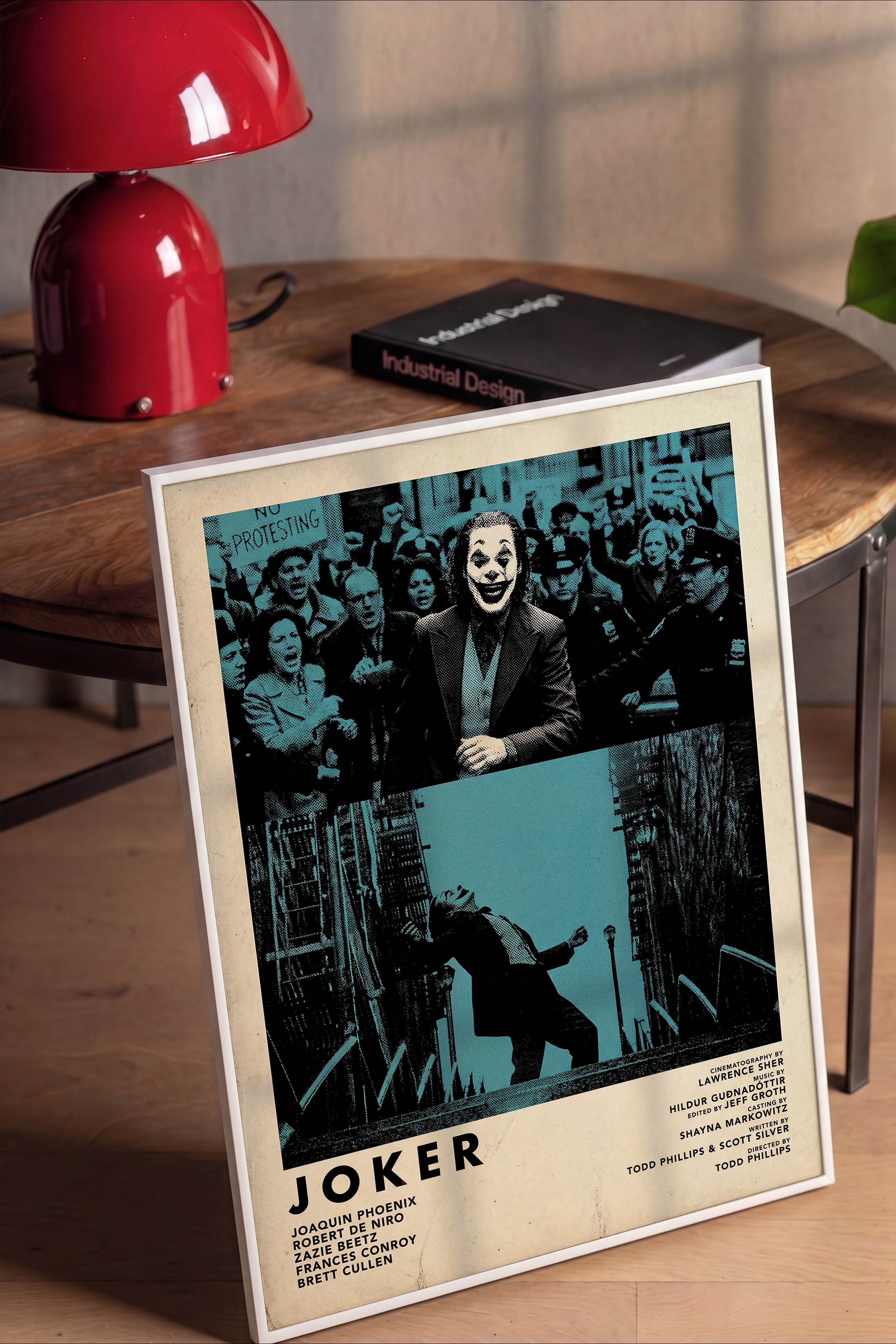 Joker Beyaz Çerçeveli Poster, Sinema ve Dizi Tablo, Film Dizi Afişleri NO:112811