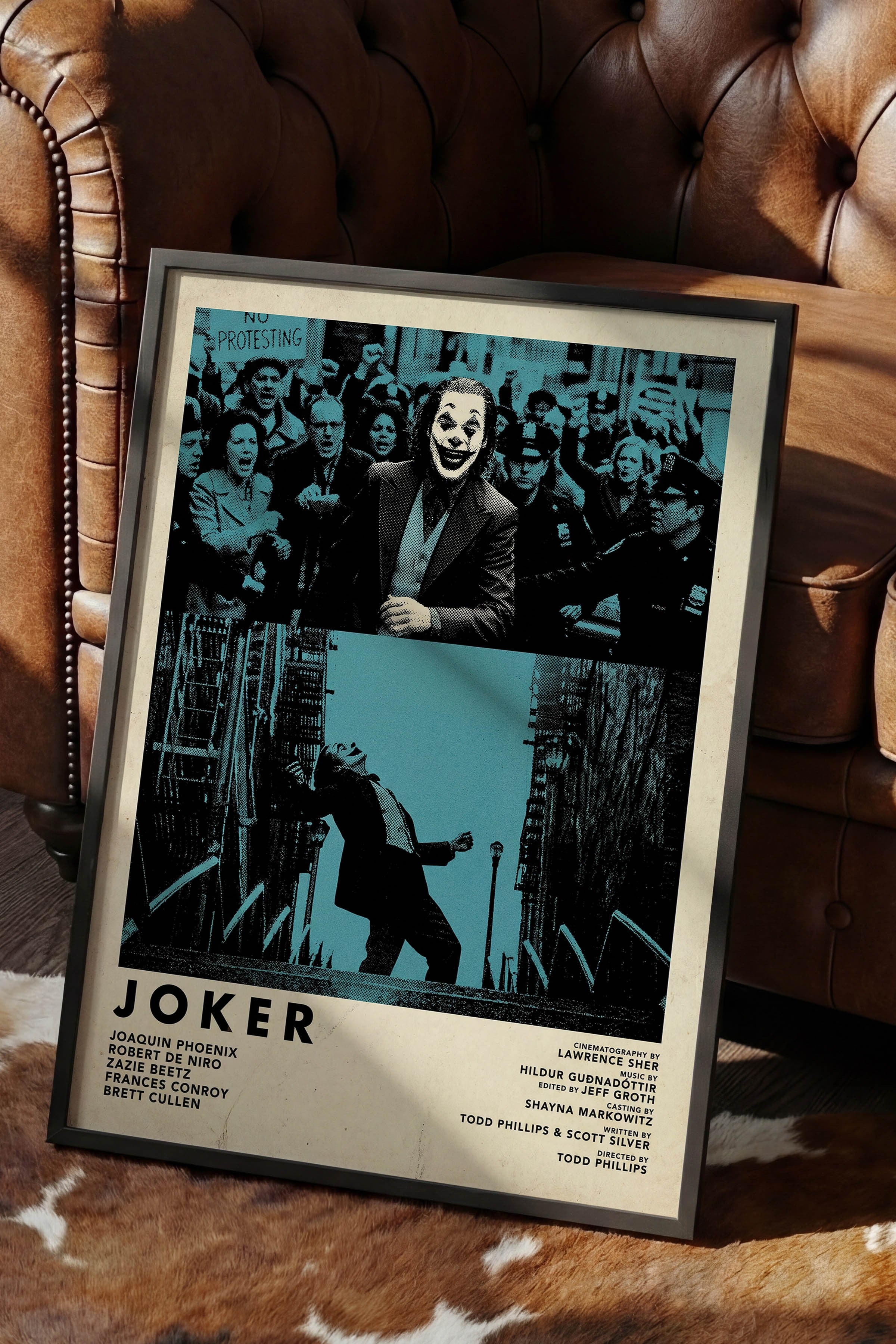 Joker Siyah Çerçeveli Poster, Sinema ve Dizi Tablo, Film Dizi Afişleri NO:112811