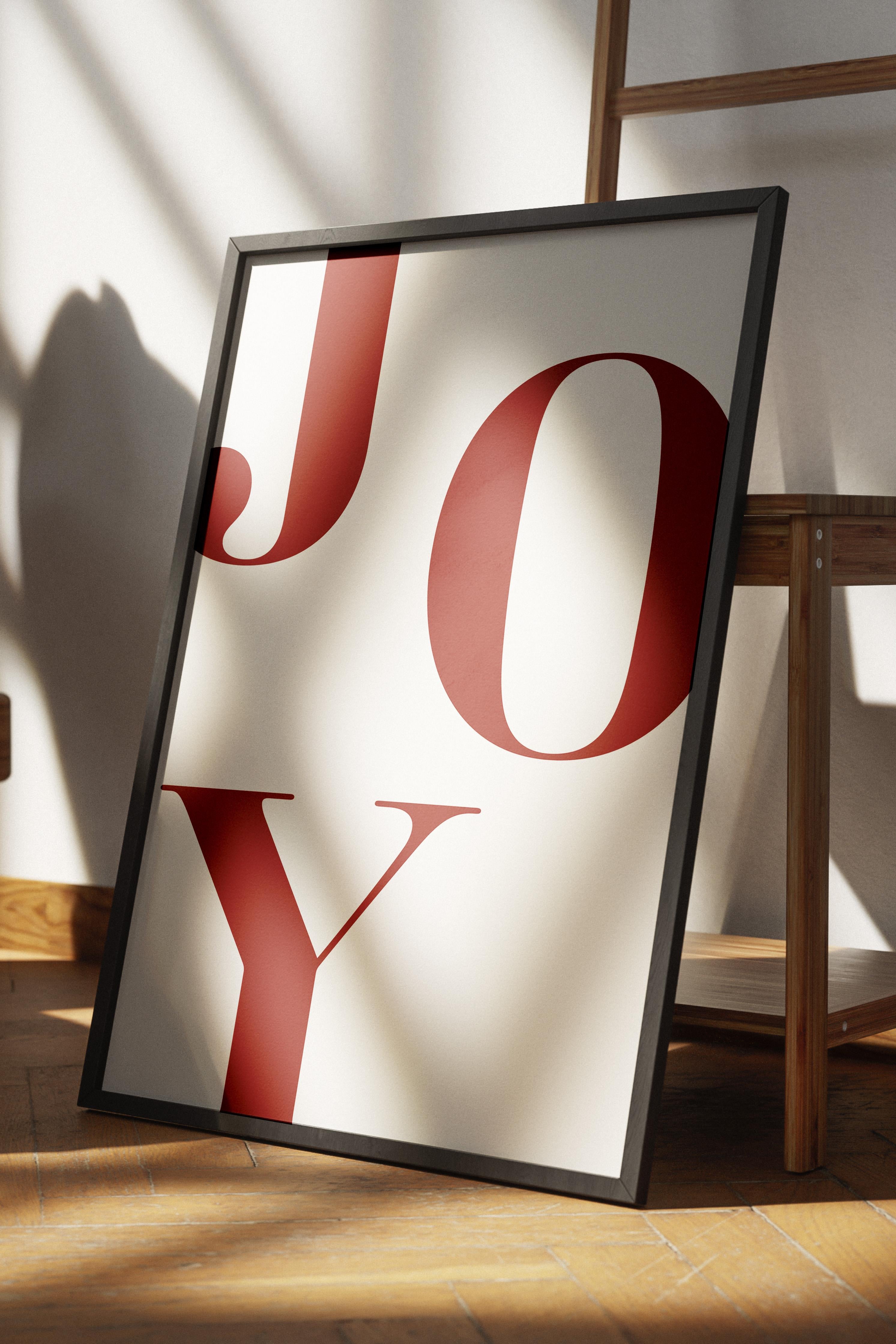 Joy in Red  Yılbaşı Tablo, Siyah Çerçeve ve Poster, Dikey Duvar Tablosu Comfort Serisi NO:108478