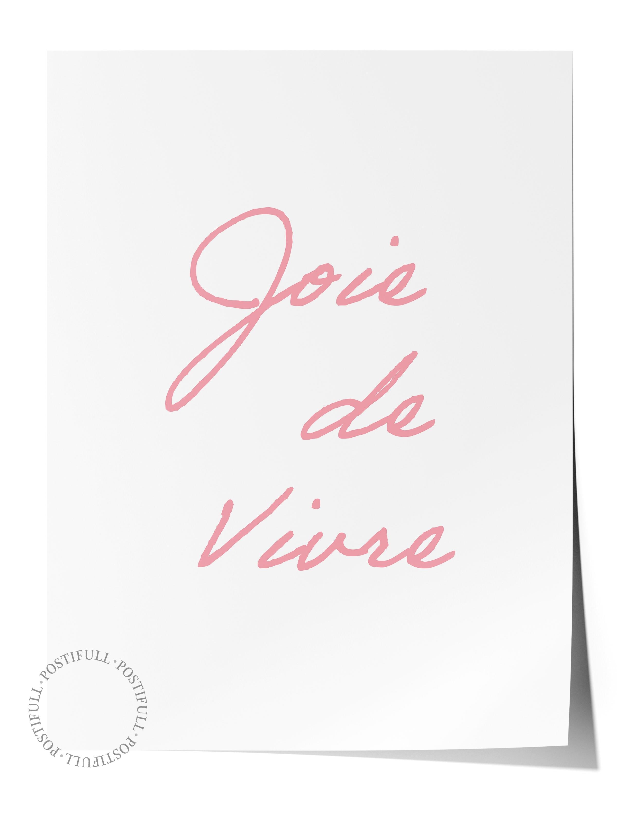 Joy of Living Poster, Çerçevesiz Duvar Posteri, Dikey Duvar Tablosu Comfort Serisi NO:108536