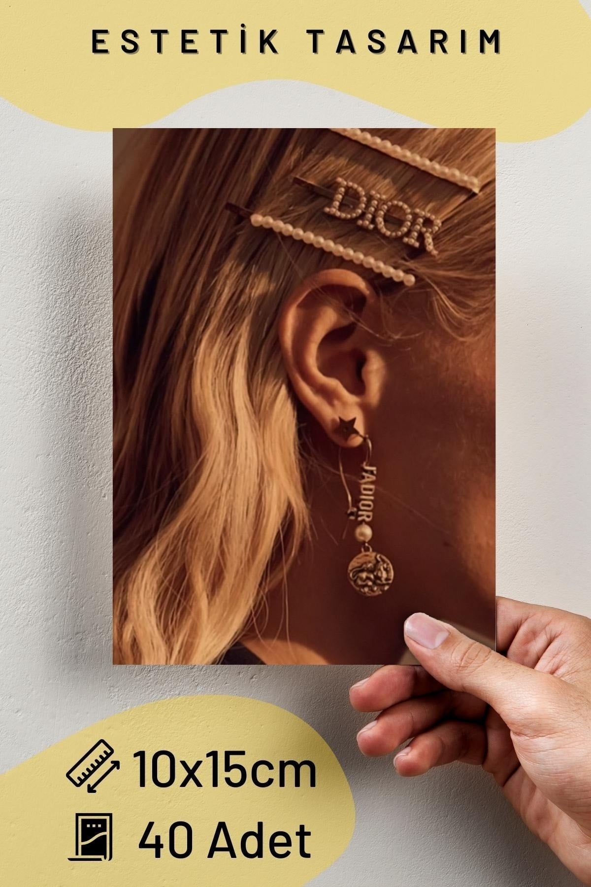 Karamel Duvar Posteri Kolaj Seti - 40 Adet - Arkası Yapışkanlı Poster Seti - 10cm*15cm, Kutulu Set