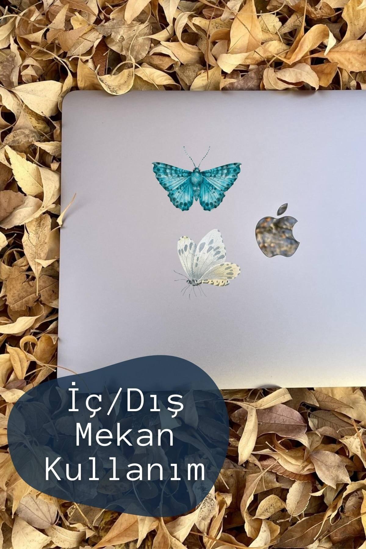 Kelebek Temalı Sticker Seti - 14 Adet Etiket Seti- Telefon, Tablet, Defter Laptop Uyumlu Etiket