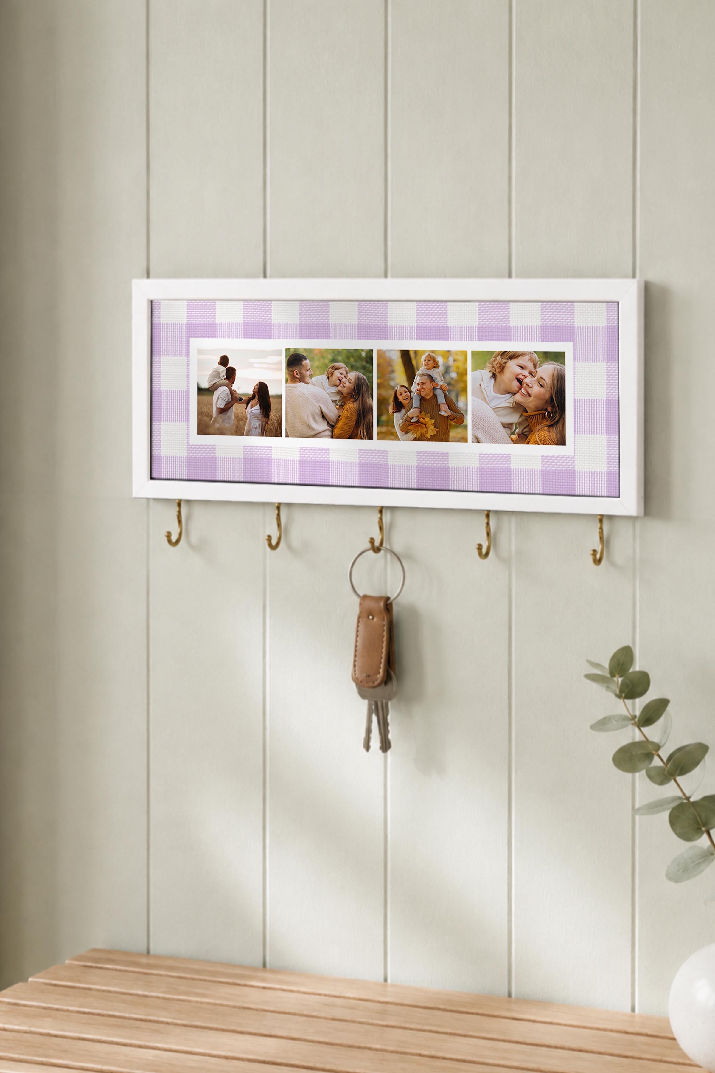 Kişiye Özel Tablo Anahtarlık, Photobooth Stili Beyaz Fotoğraf Çerçevesi, Vintage Duvar Dekoru