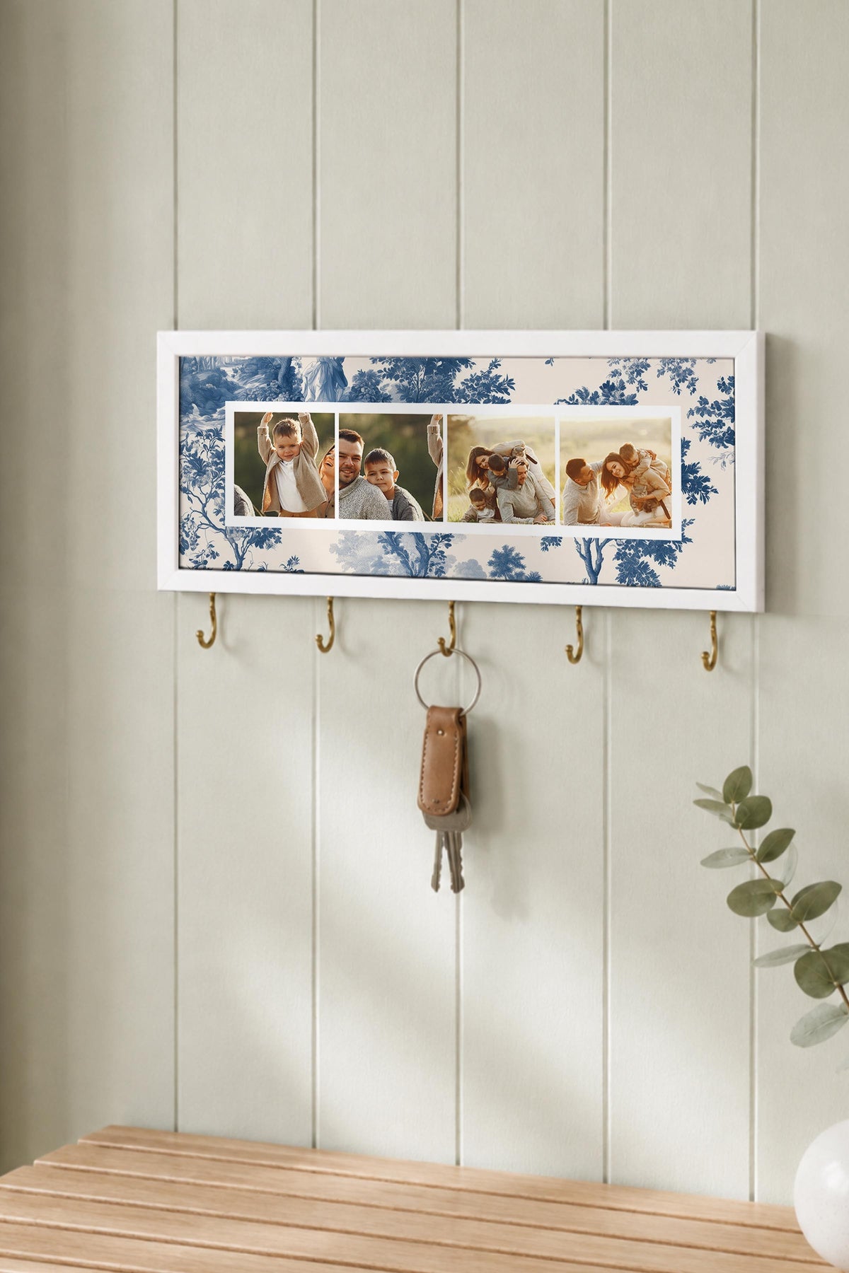 Kişiye Özel Tablo Anahtarlık, Photobooth Stili Beyaz Fotoğraf Çerçevesi, Vintage Duvar Dekoru